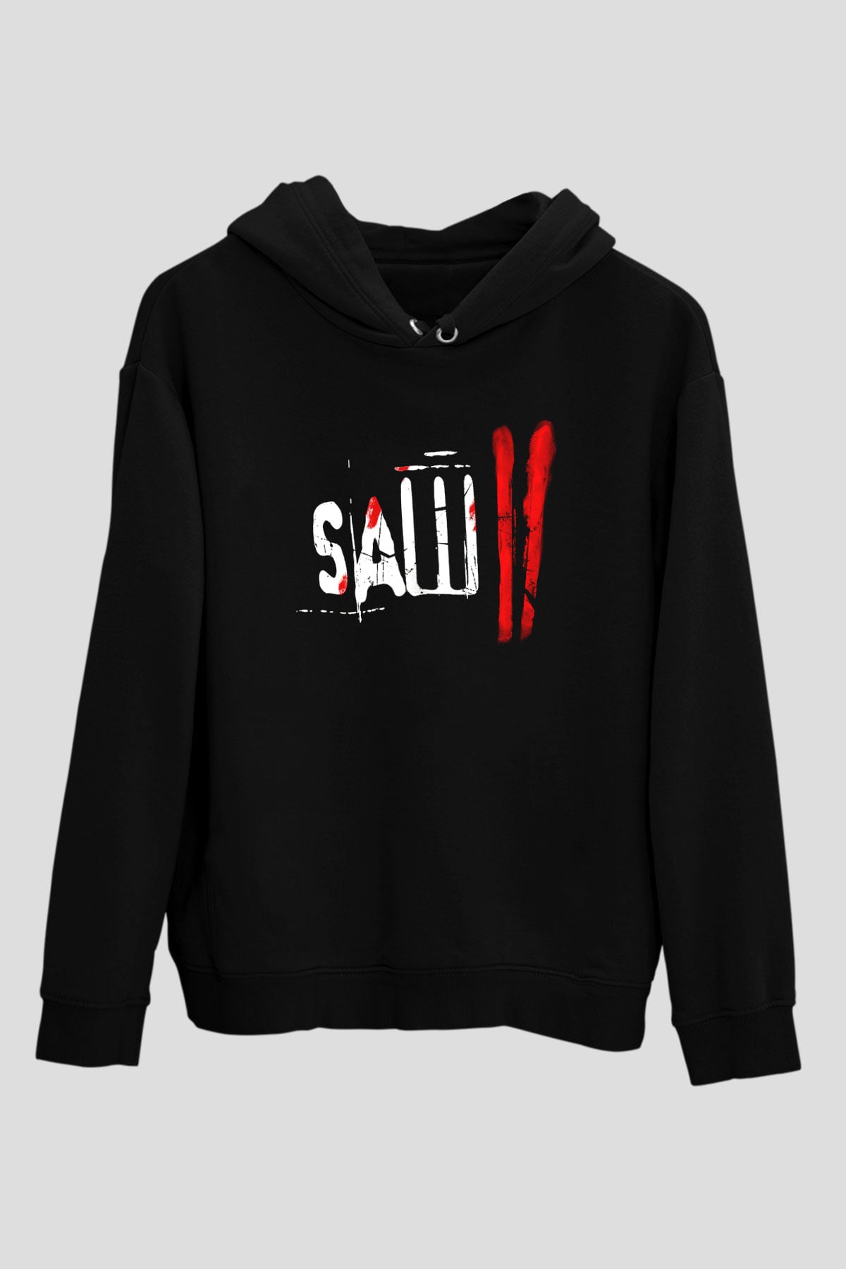 Saw Siyah Unisex Kapşonlu Sweatshirt