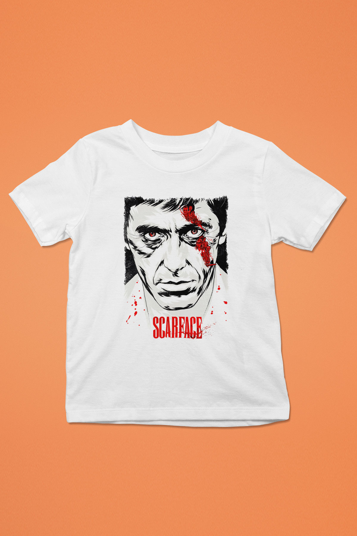 Scarface Beyaz Unisex Çocuk Tişört