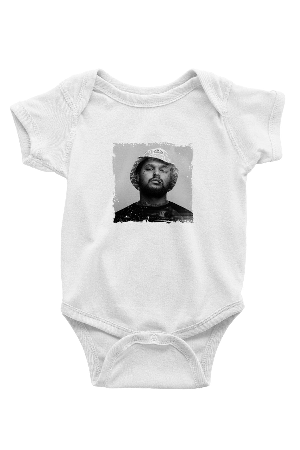 Schoolboy Q Baskılı Unisex Beyaz Bebek Body - Zıbın