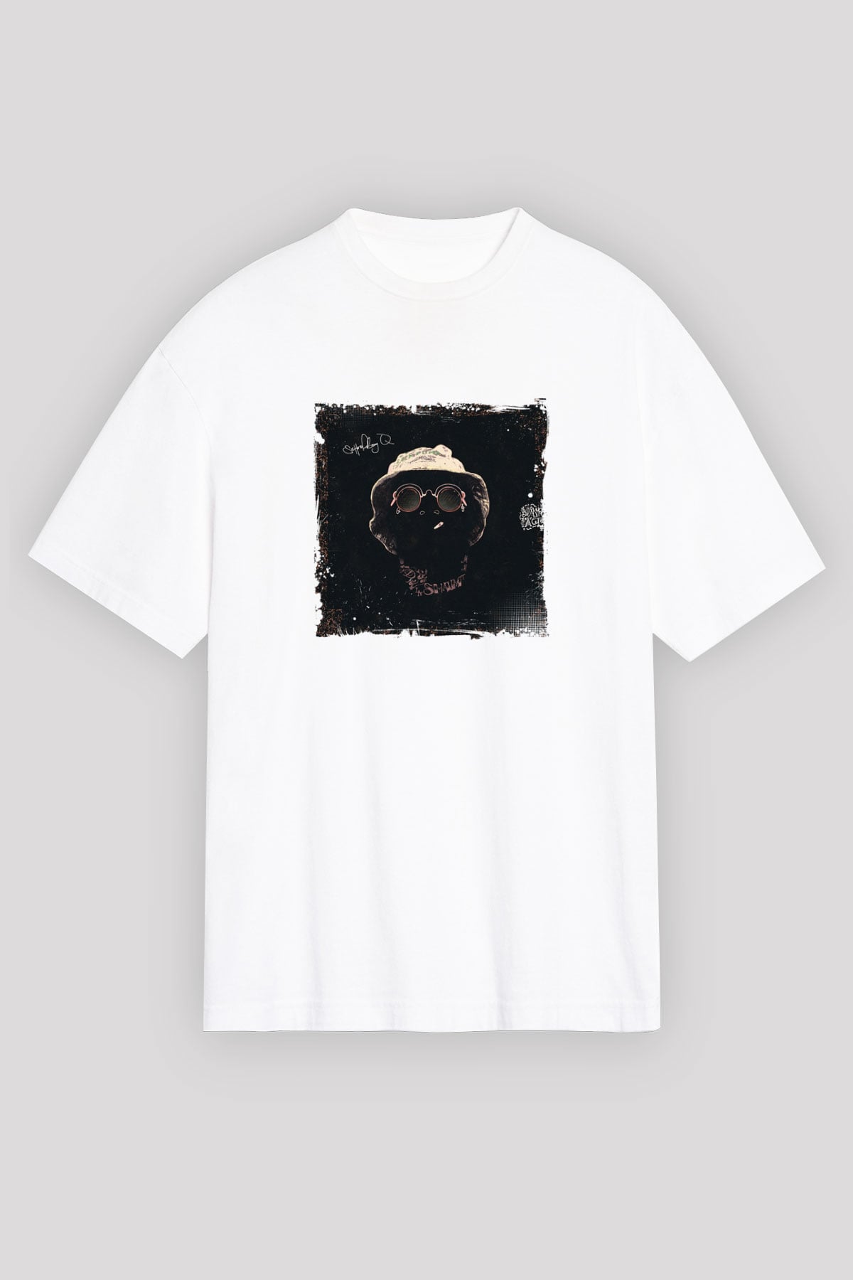Schoolboy Q Baskılı Unisex Beyaz Tişört