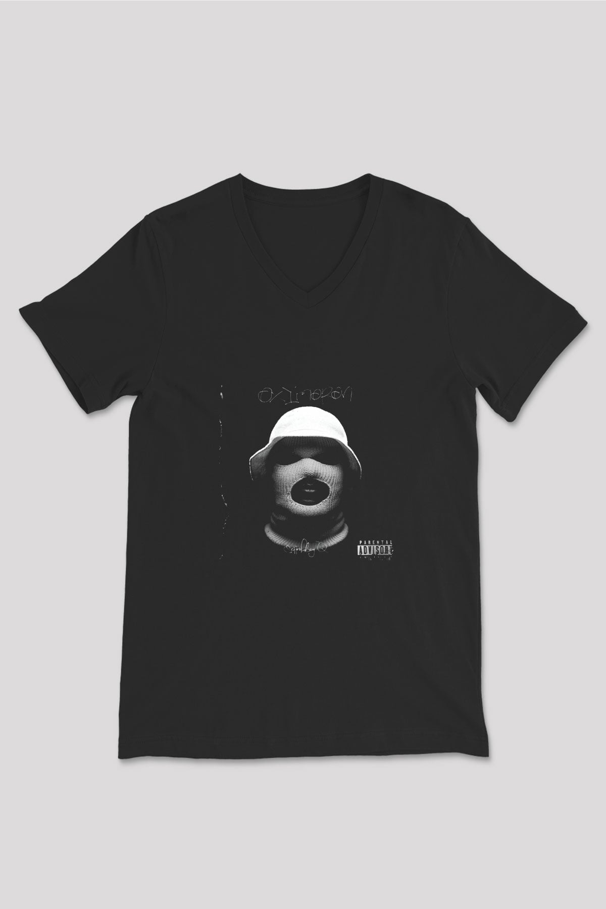 Schoolboy Q Baskılı Unisex Siyah V Yaka Tişört