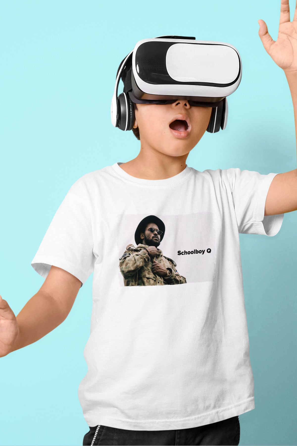 Schoolboy Q Beyaz Unisex Çocuk Tişört