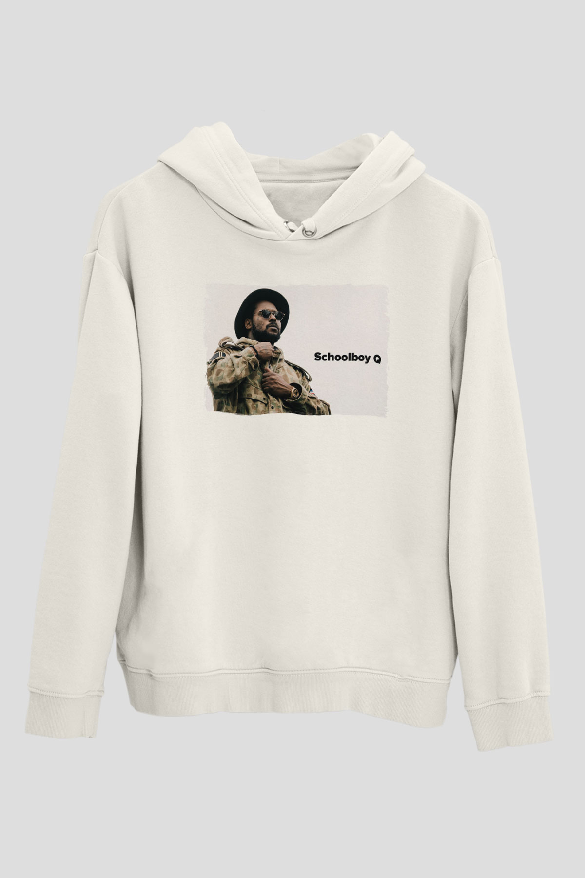 Schoolboy Q Beyaz Unisex Kapüşonlu Sweatshirt