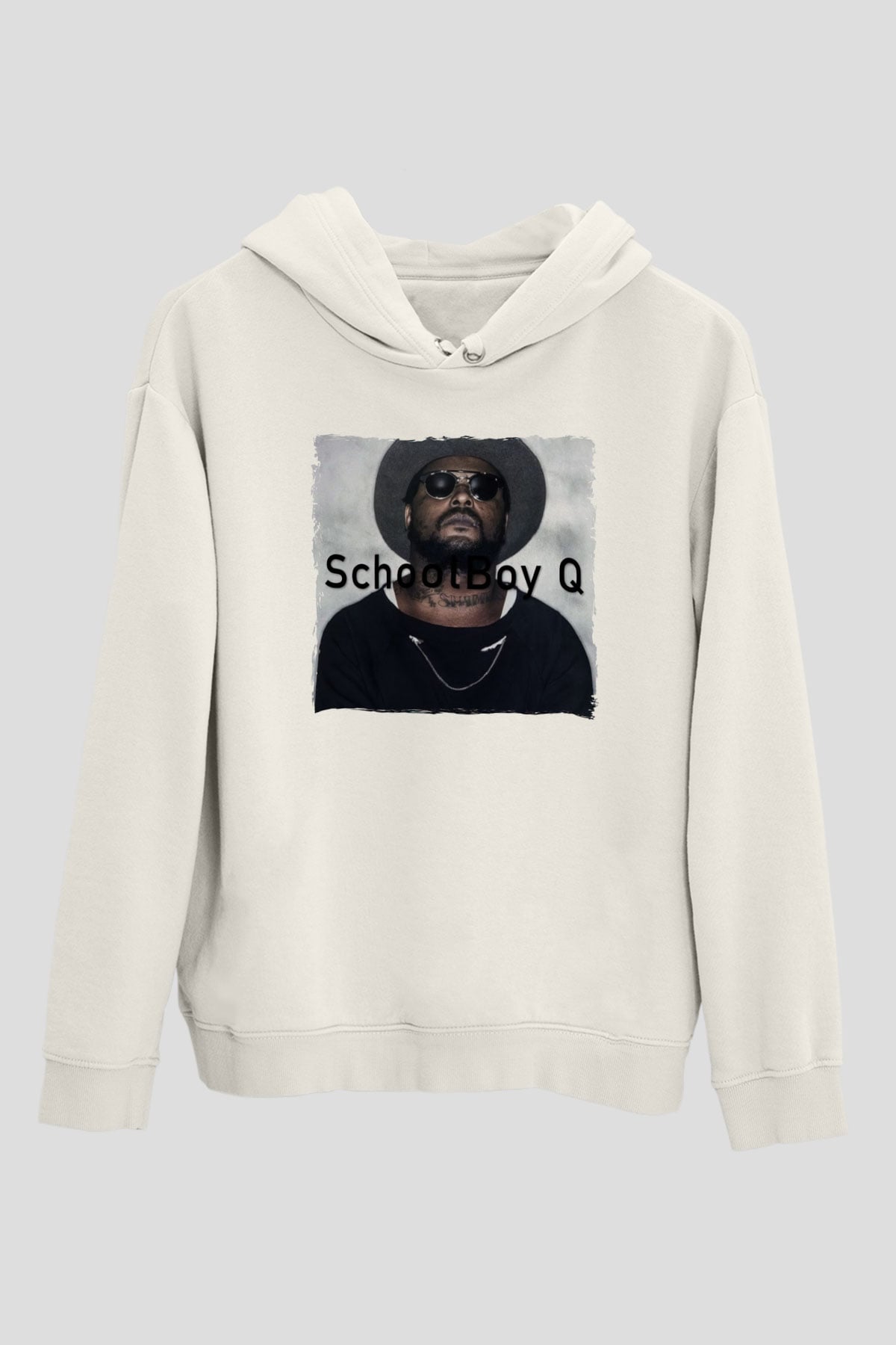 Schoolboy Q Beyaz Unisex Kapüşonlu Sweatshirt
