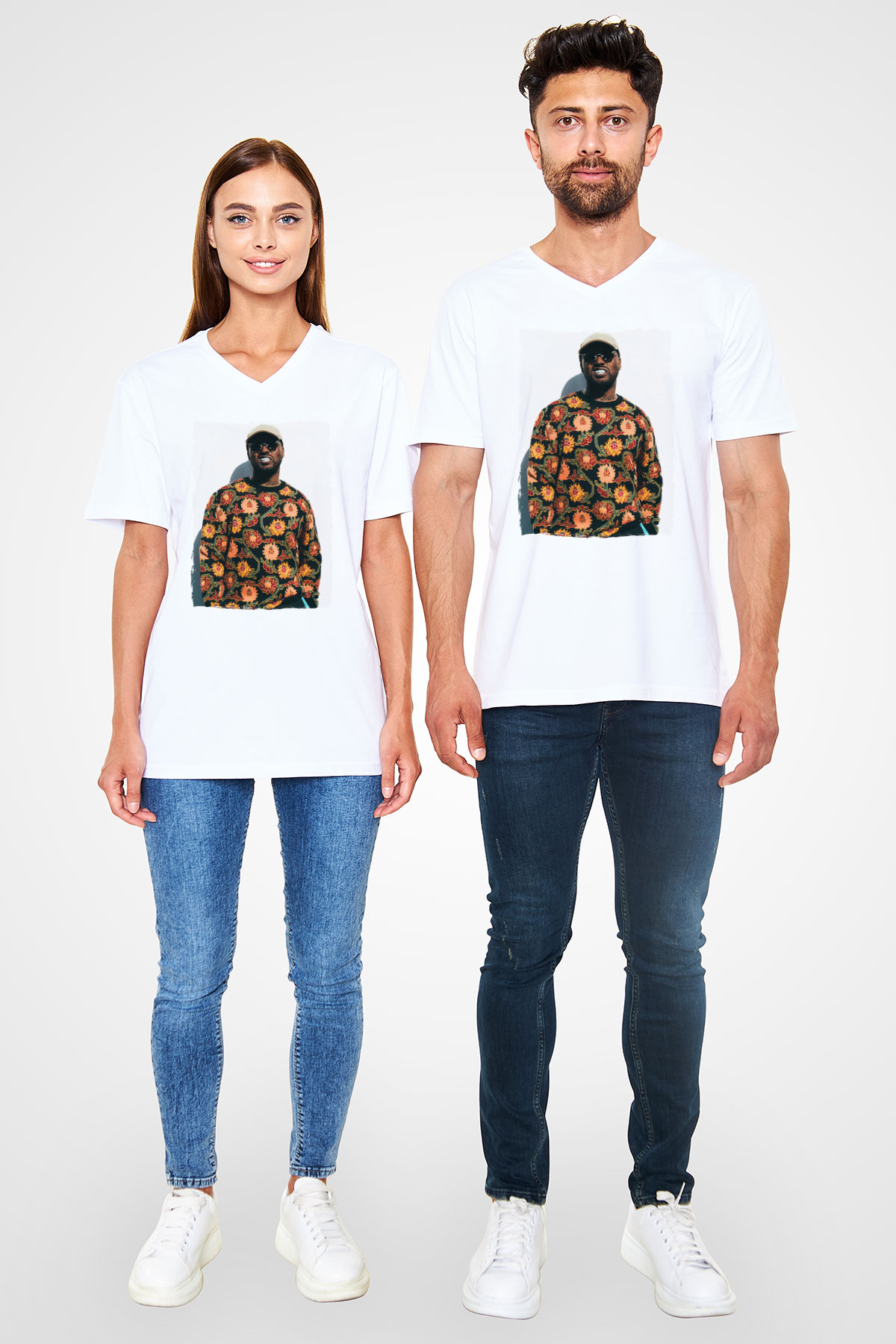 Schoolboy Q Beyaz Unisex V Yaka Tişört