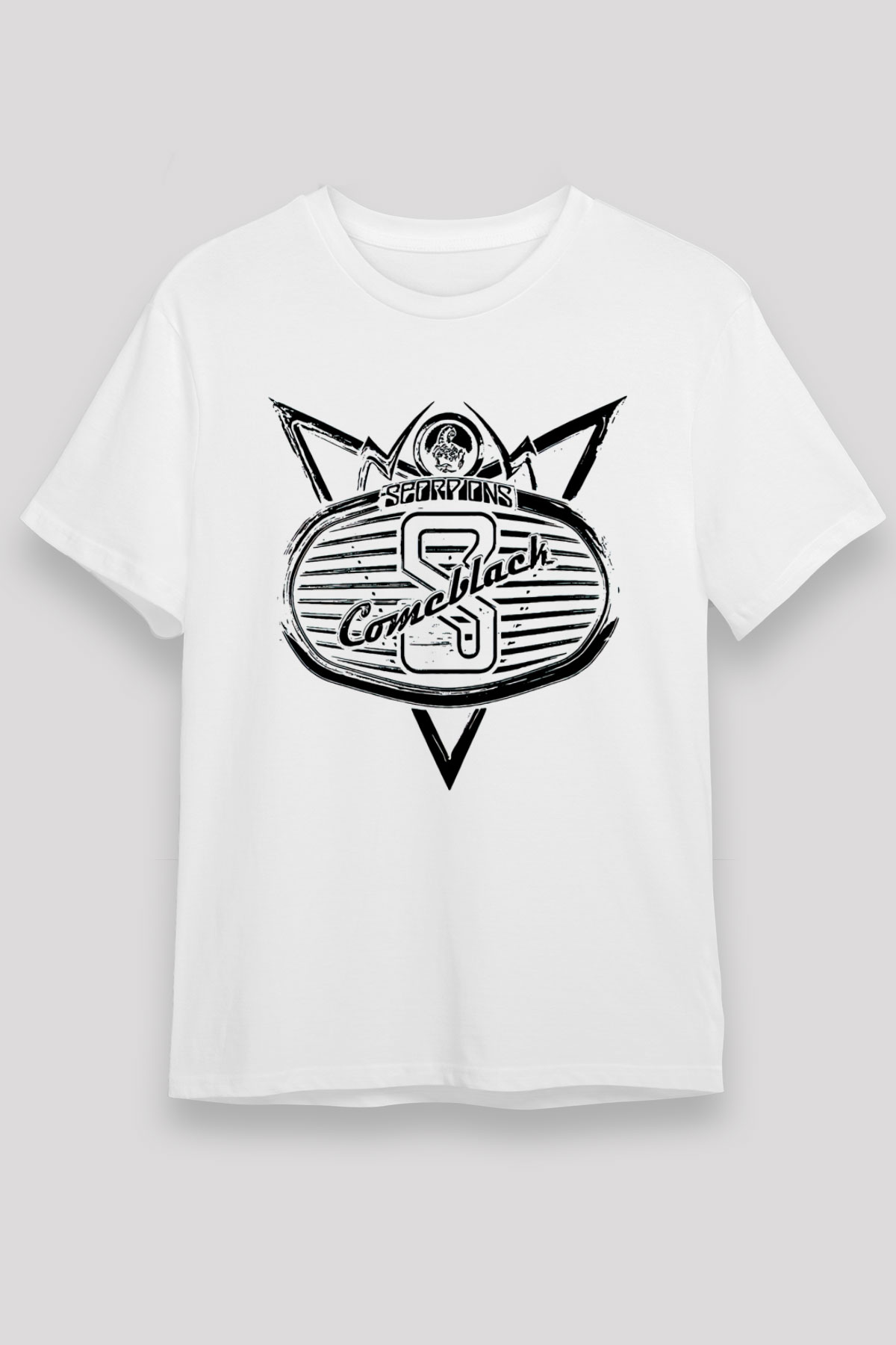 Scorpions Beyaz Unisex Tişört T-Shirt - TişörtFabrikası