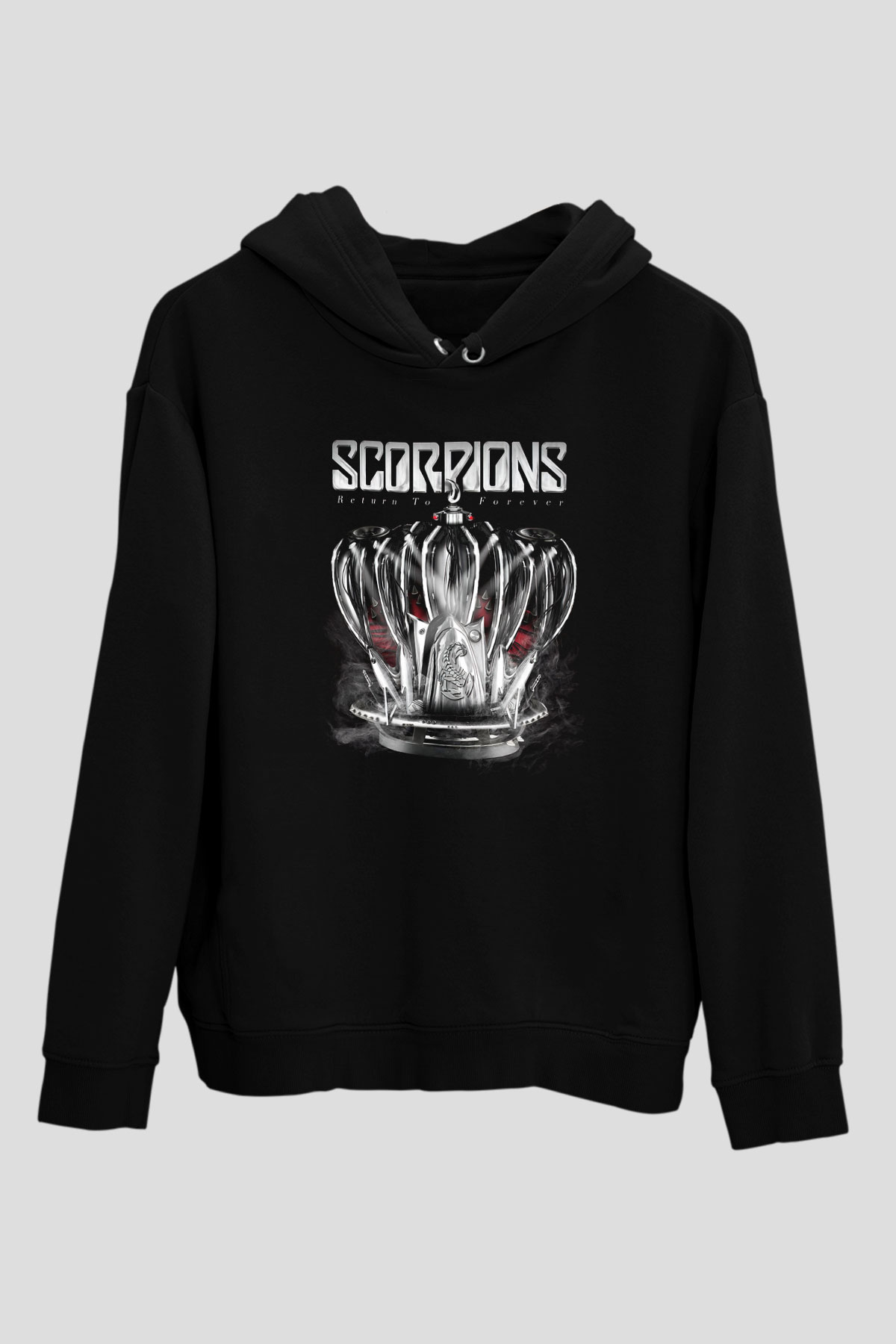 Scorpions Siyah Unisex Kapşonlu Sweatshirt