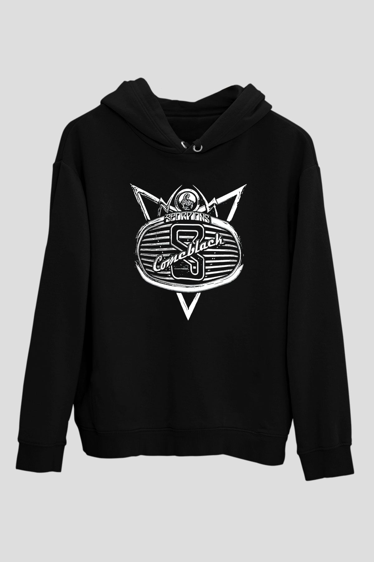 Scorpions Siyah Unisex Kapşonlu Sweatshirt