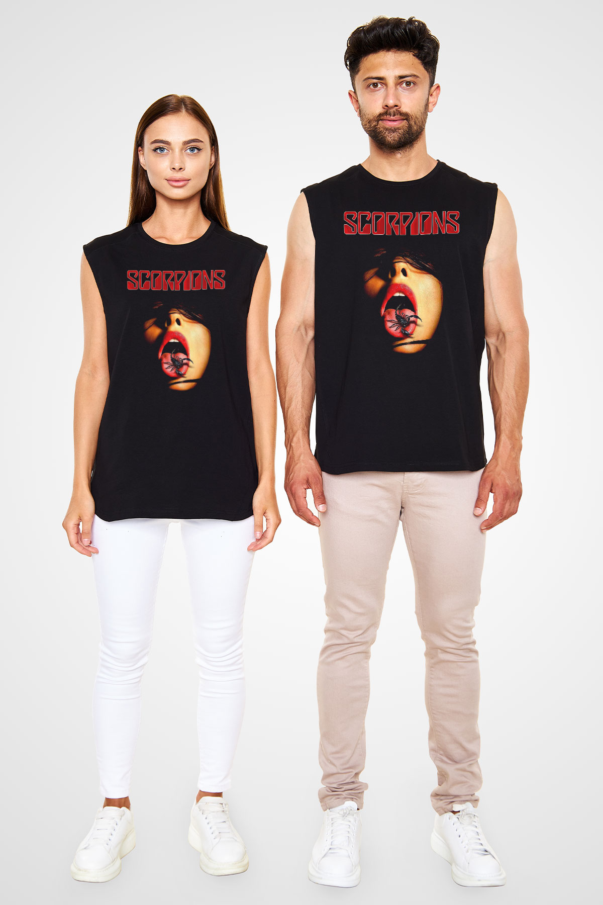 Scorpions Siyah Unisex Kolsuz Tişört