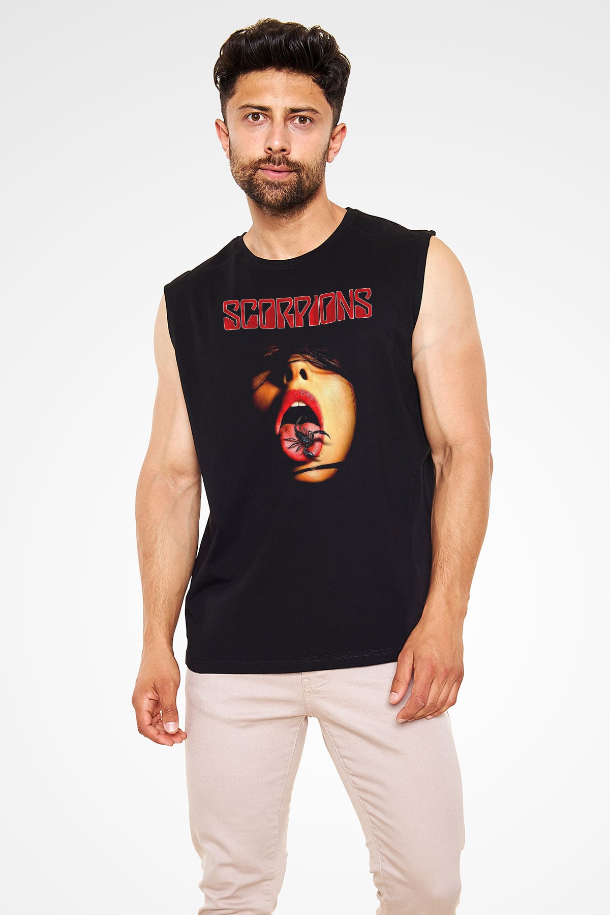 Scorpions Siyah Unisex Kolsuz Tişört