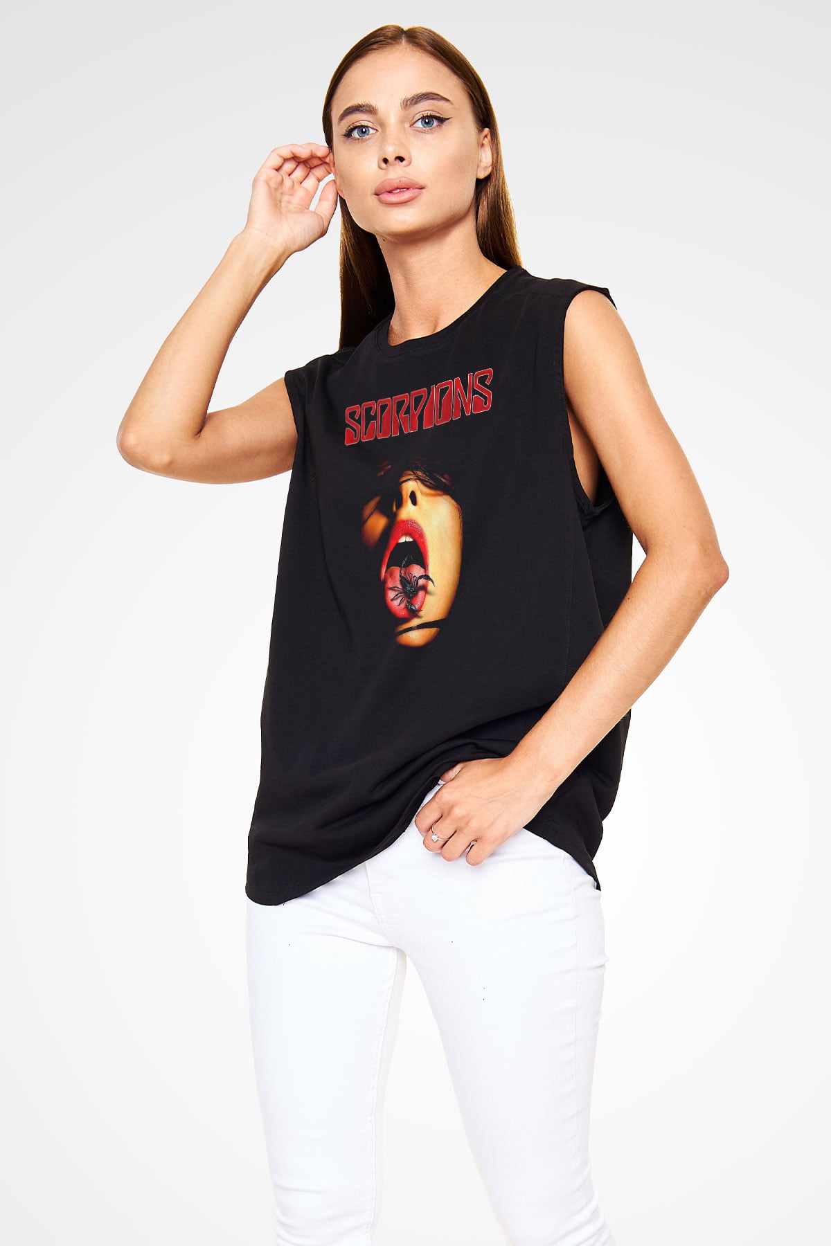 Scorpions Siyah Unisex Kolsuz Tişört