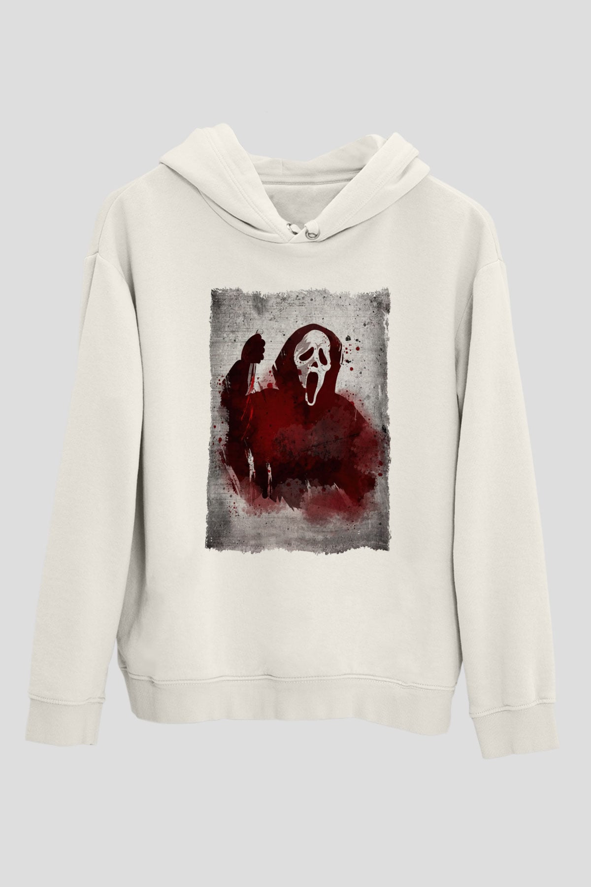 Scream Beyaz Unisex Hoodie