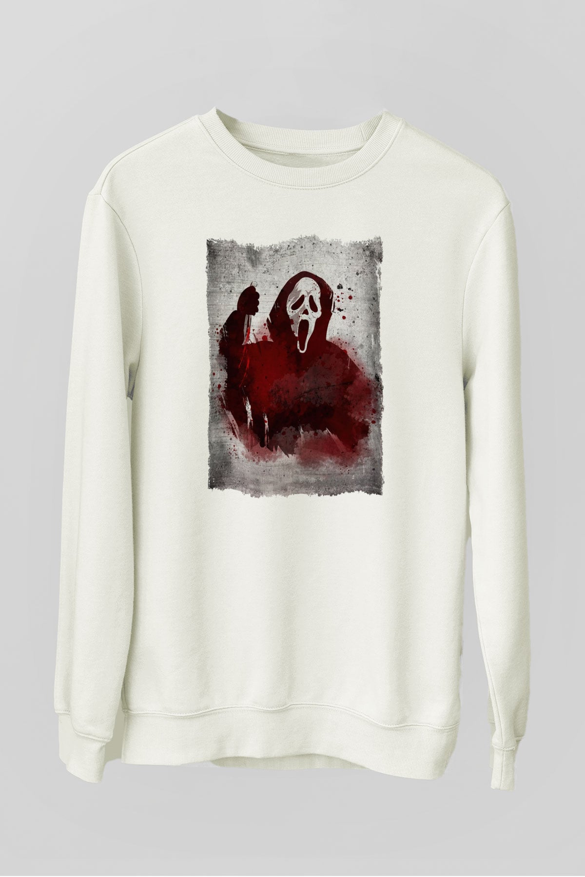 Scream Beyaz Unisex Sweatshirt