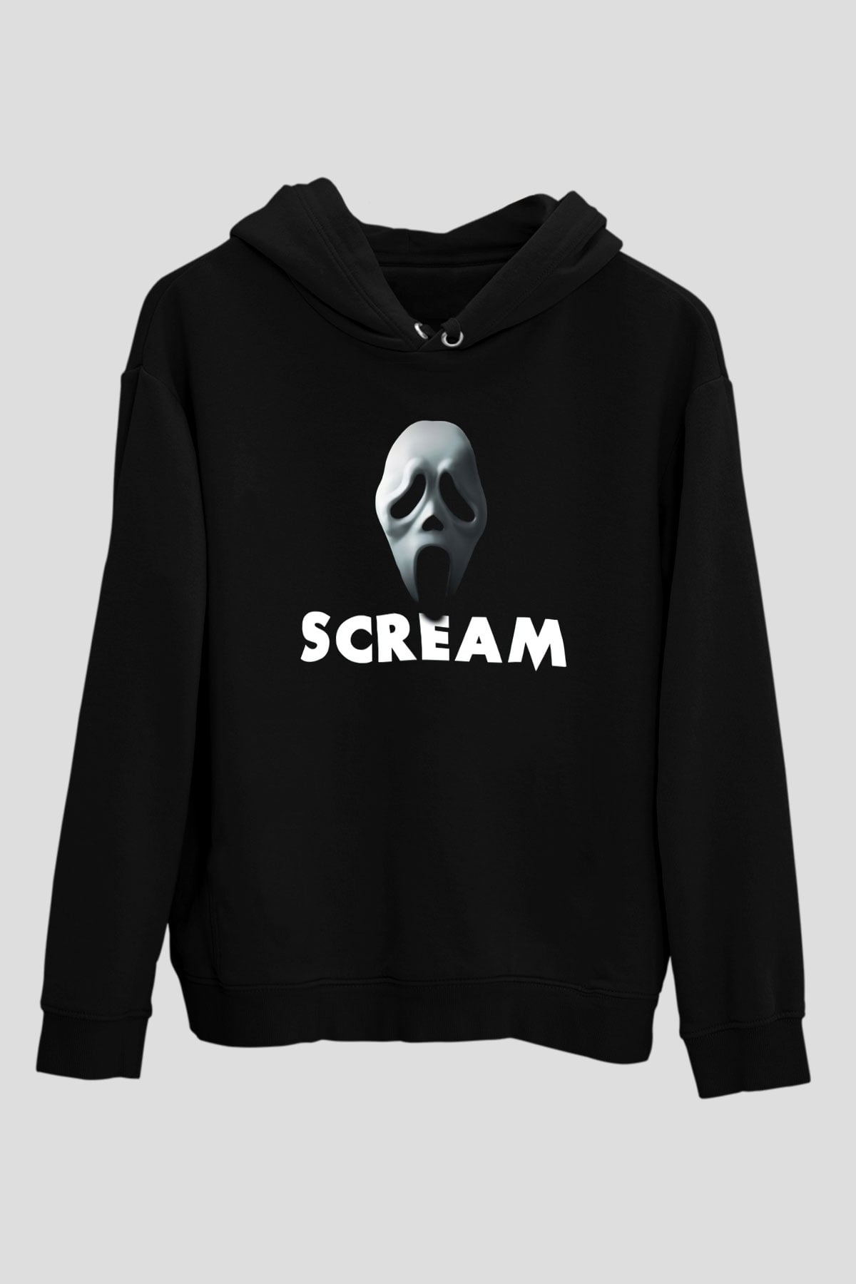 Scream Siyah Unisex Kapşonlu Sweatshirt