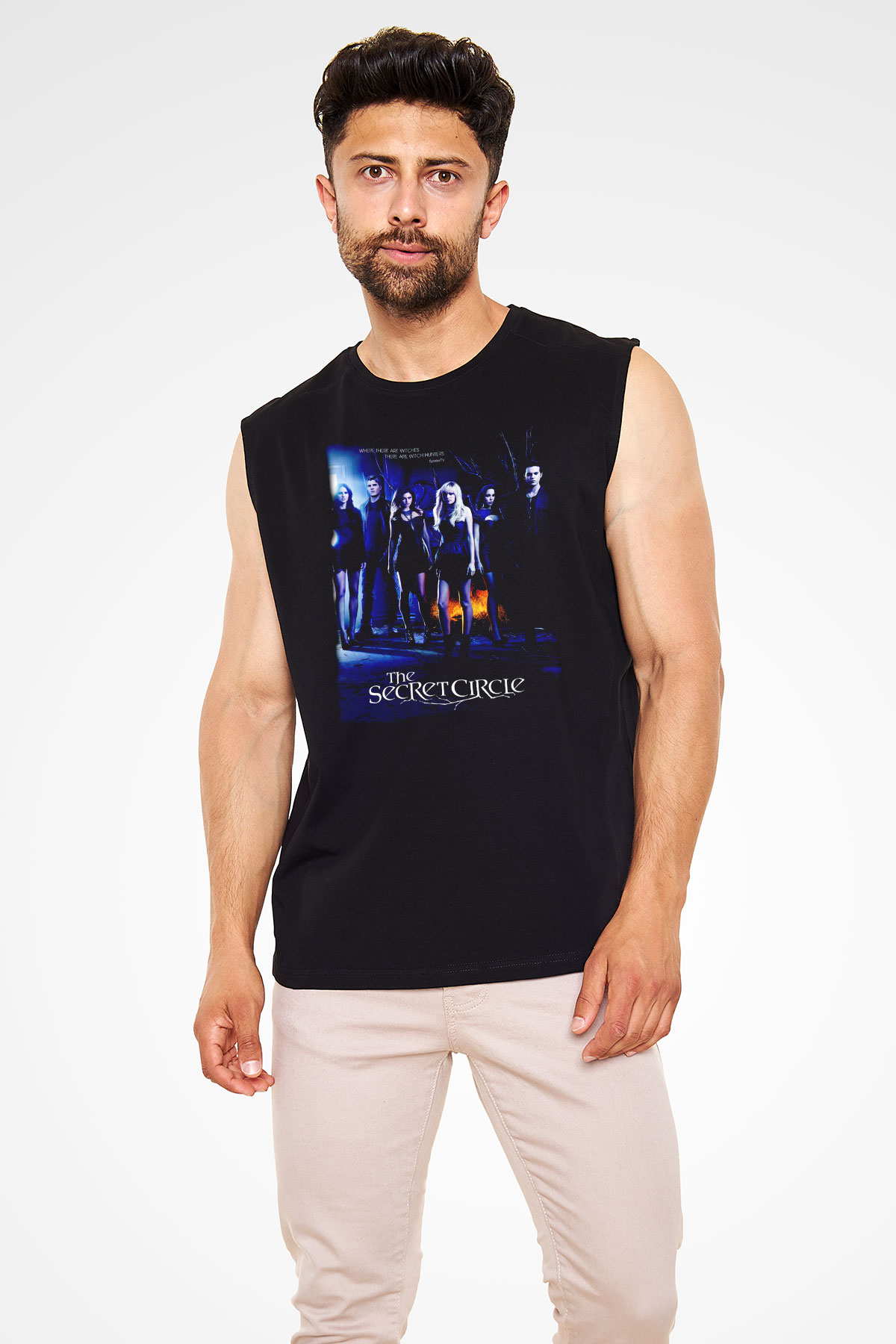 Secret Circle Siyah Unisex Kolsuz Tişört