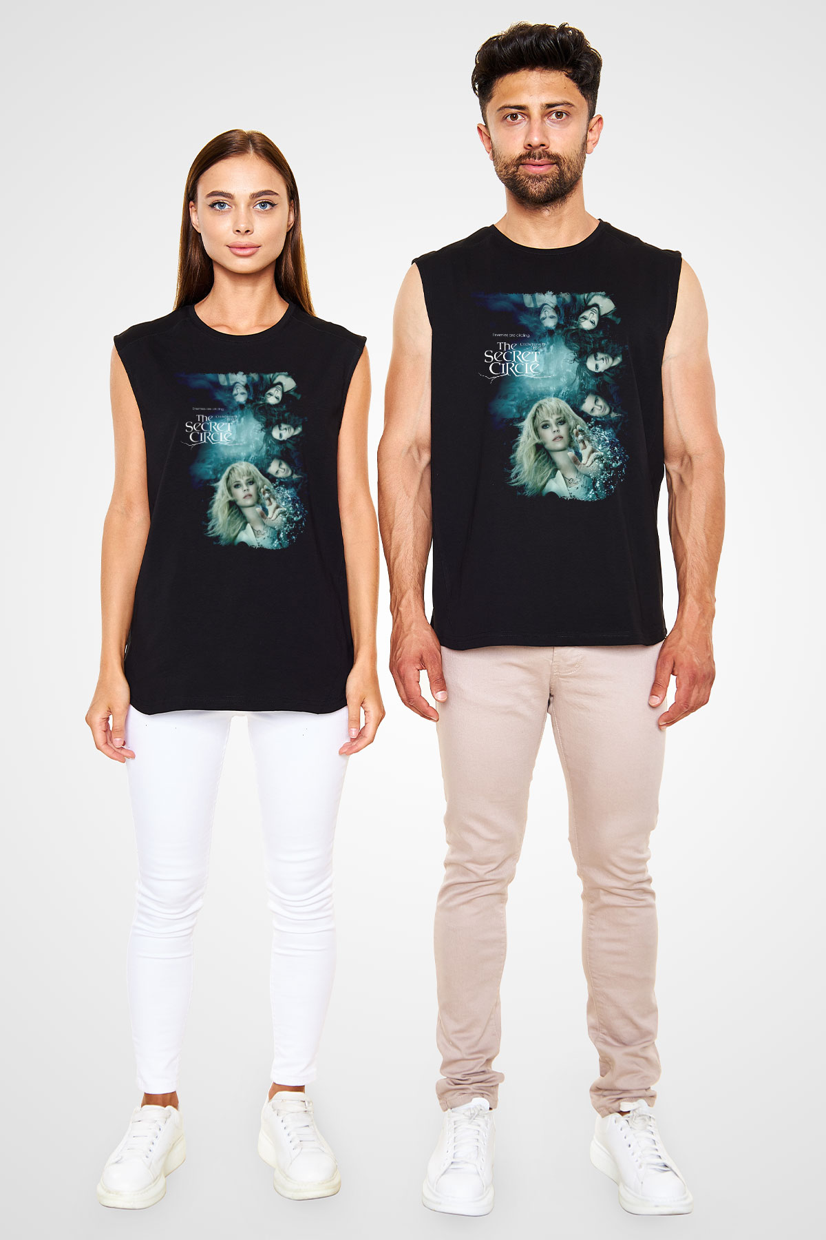 Secret Circle Siyah Unisex Kolsuz Tişört