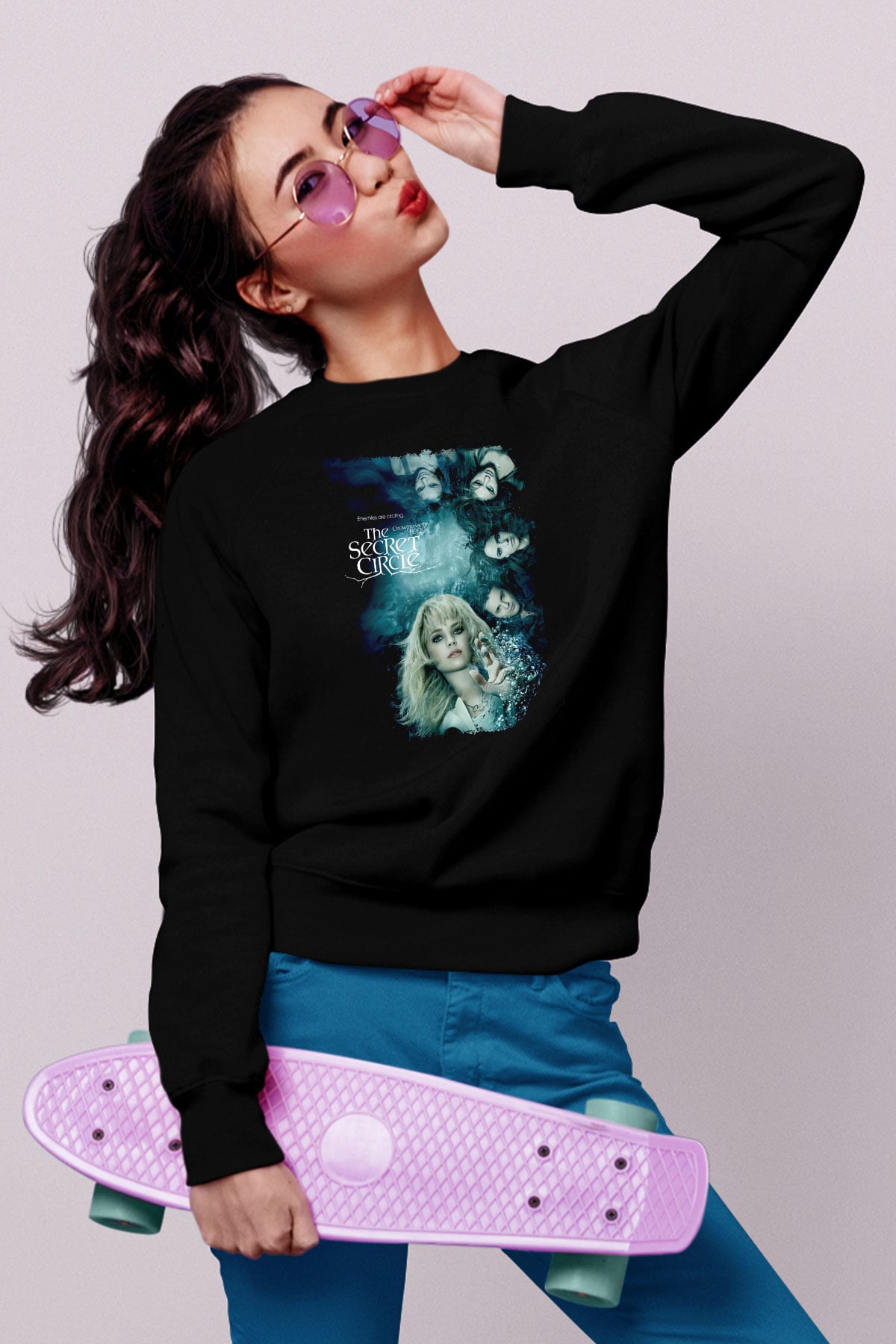 Secret Circle Siyah Unisex Sweatshirt