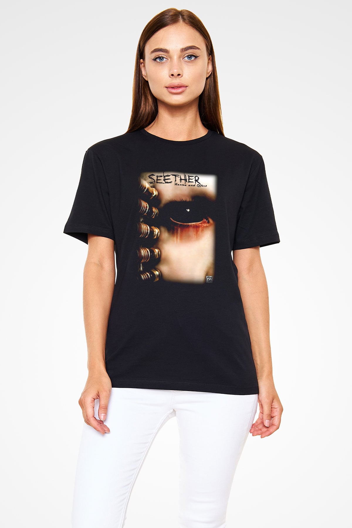 Seether Siyah Unisex Tişört T-Shirt - TişörtFabrikası