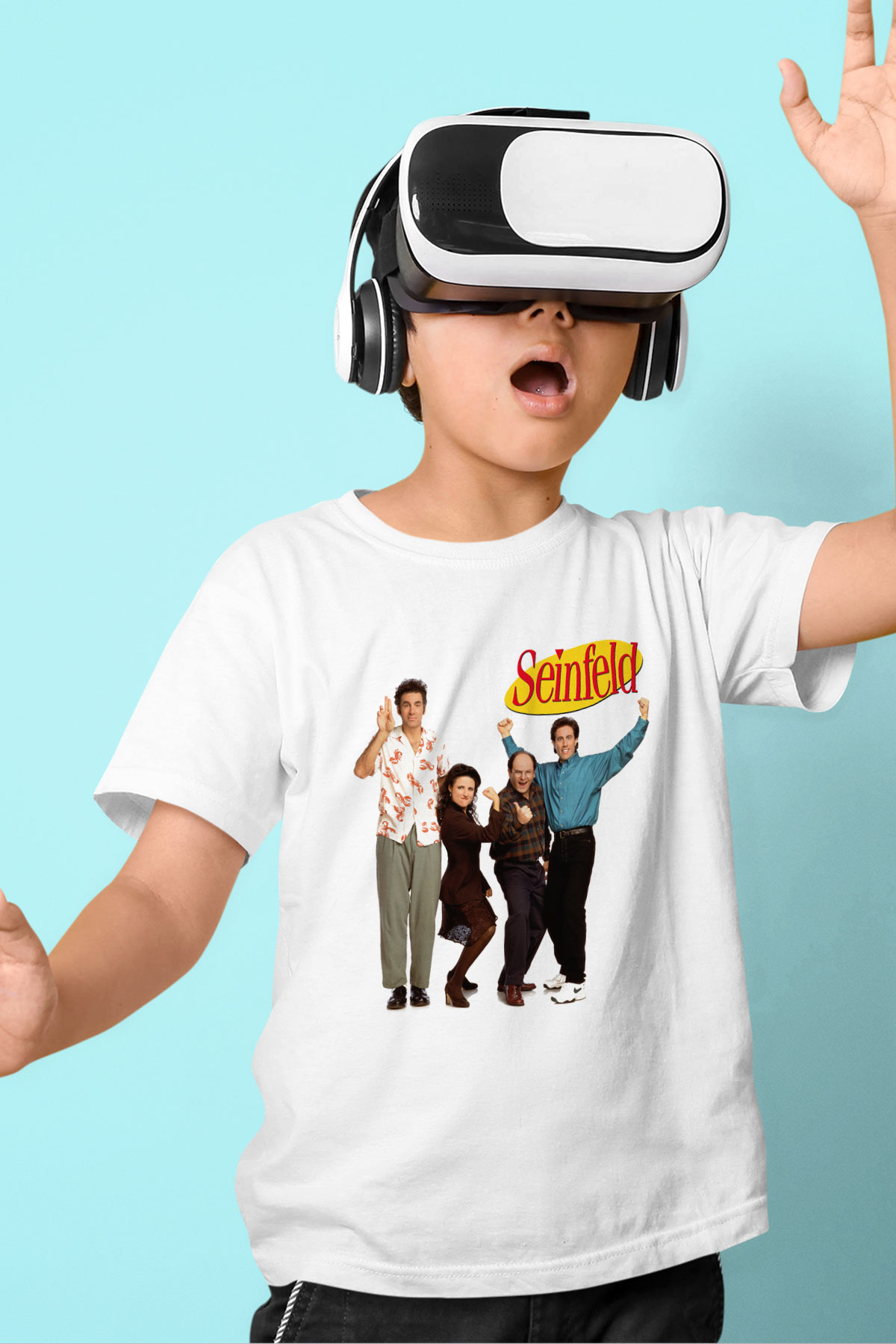 Seinfeld Baskılı Beyaz Unisex Çocuk Tişört