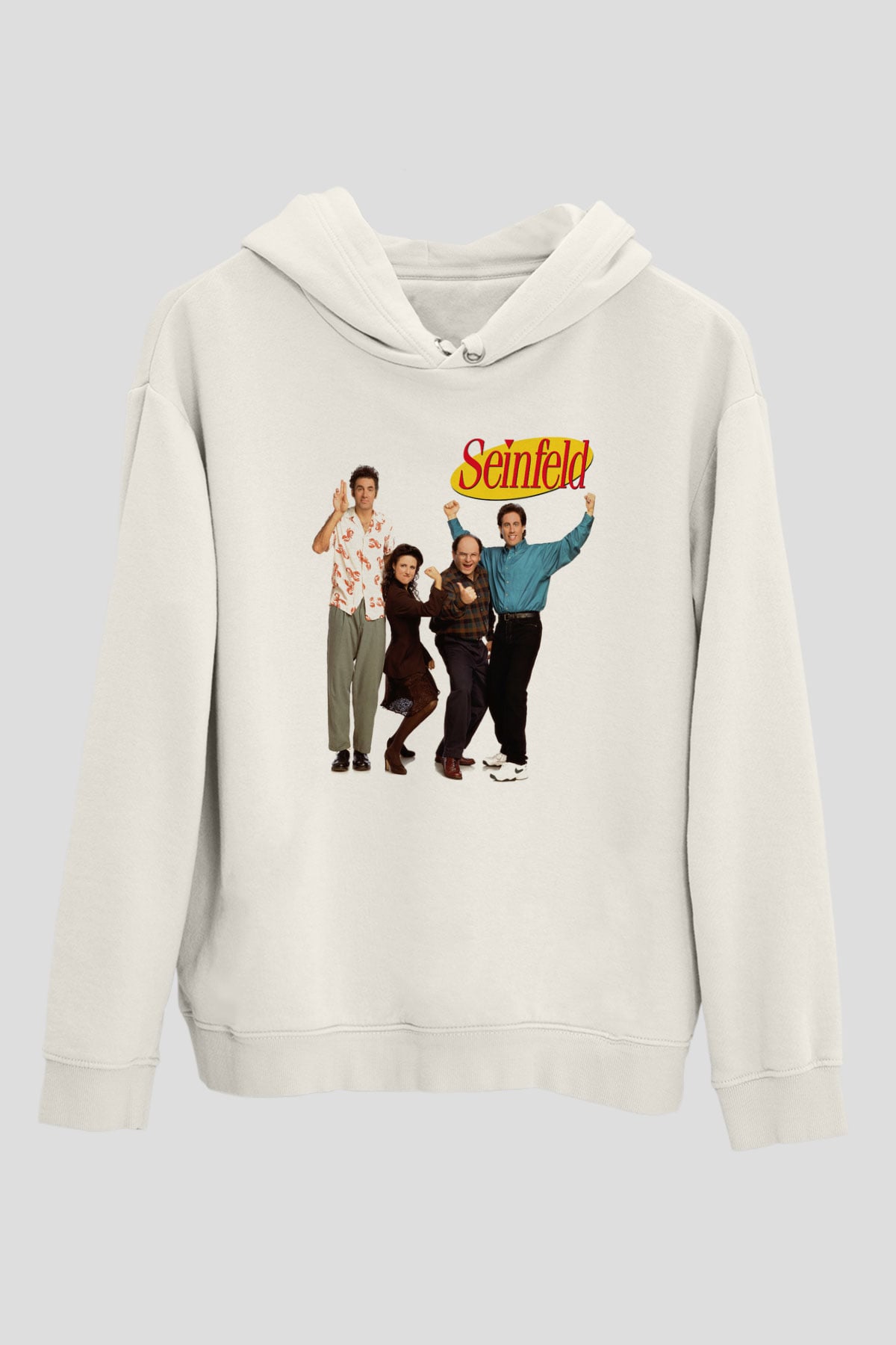 Seinfeld Beyaz Unisex Kapşonlu Sweatshirt