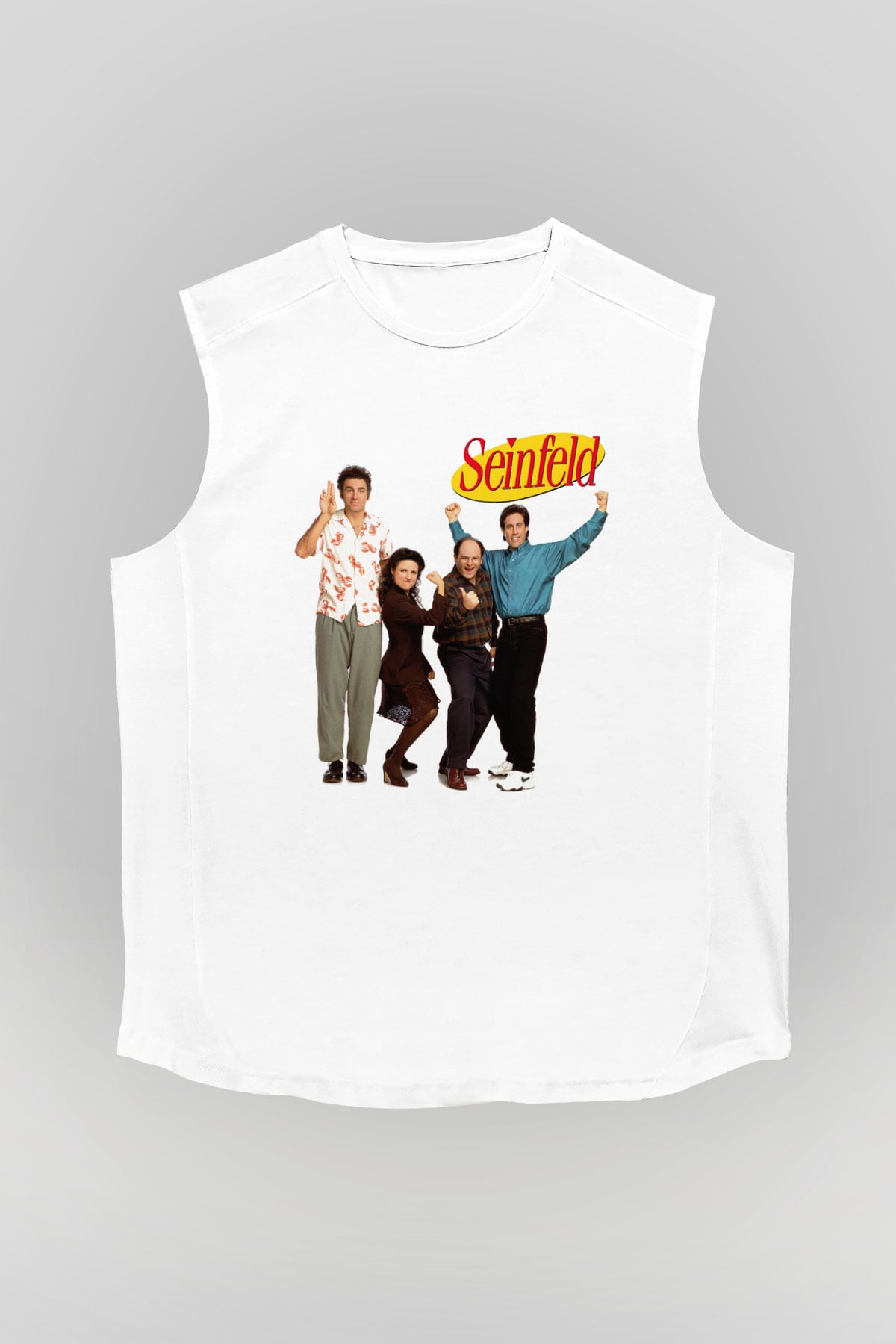 Seinfeld Beyaz Unisex Kolsuz Tişört