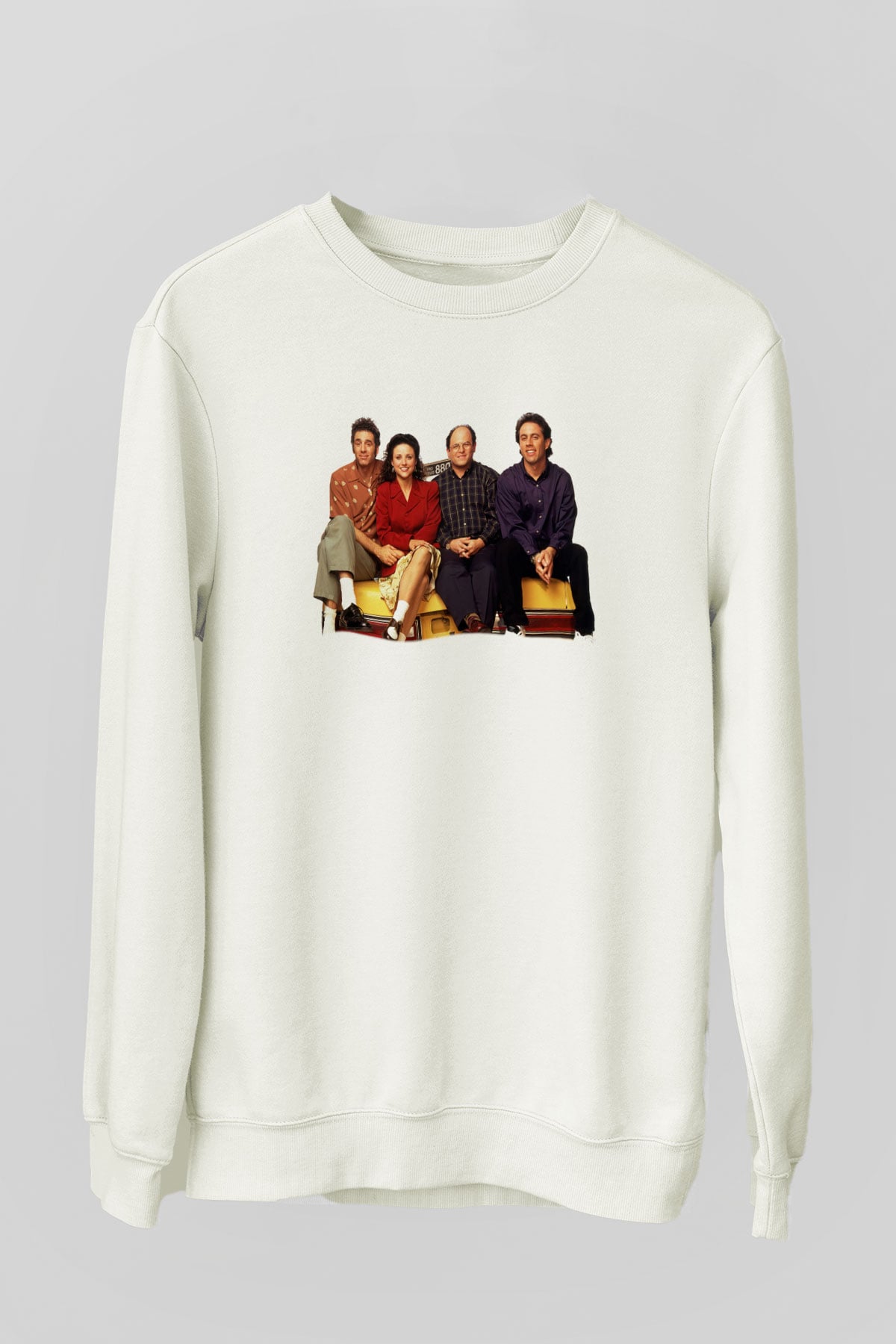 Seinfeld Beyaz Unisex Sweatshirt