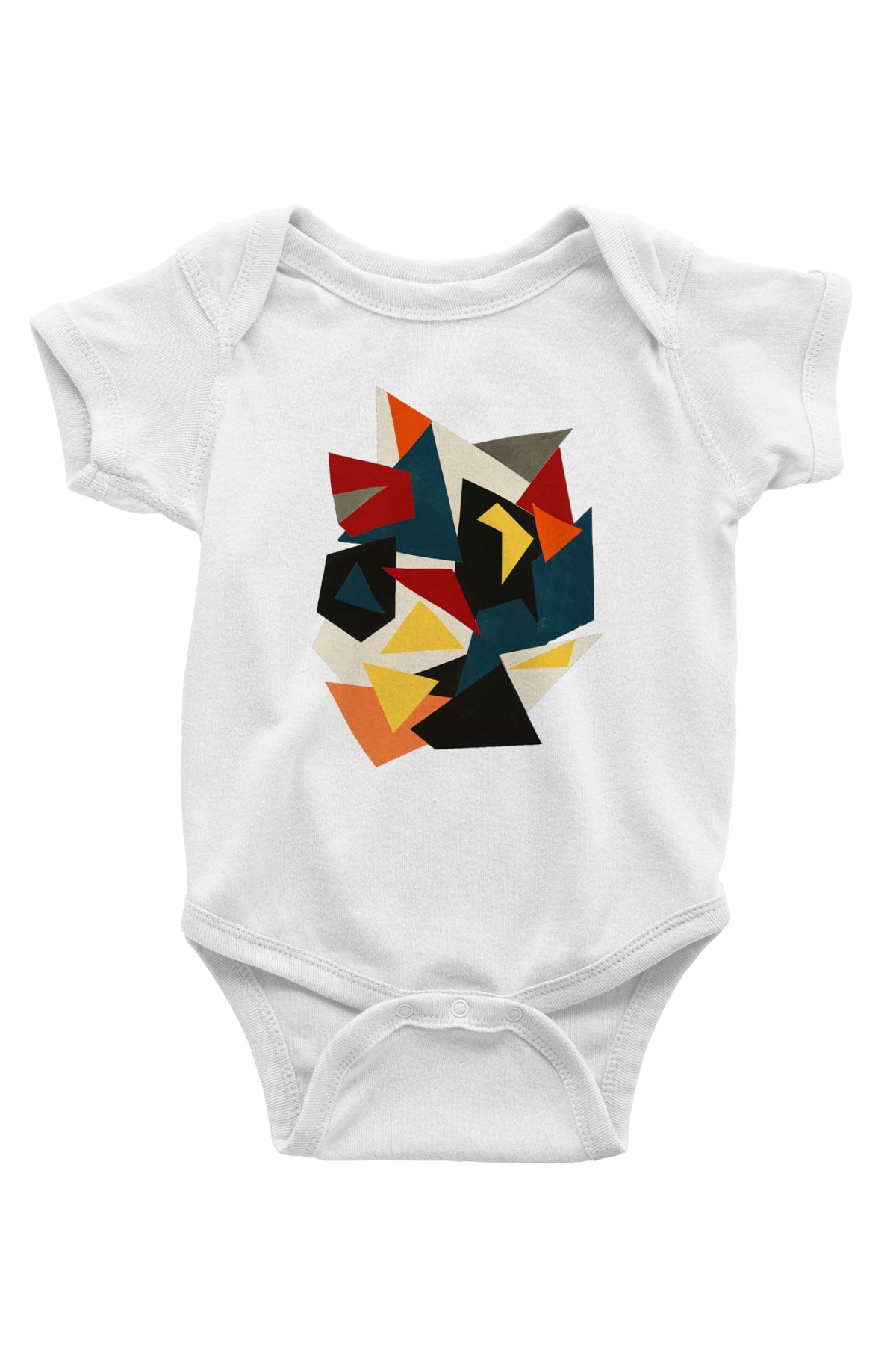 Şekil Baskılı Beyaz Unisex Bebek Body - Zıbın