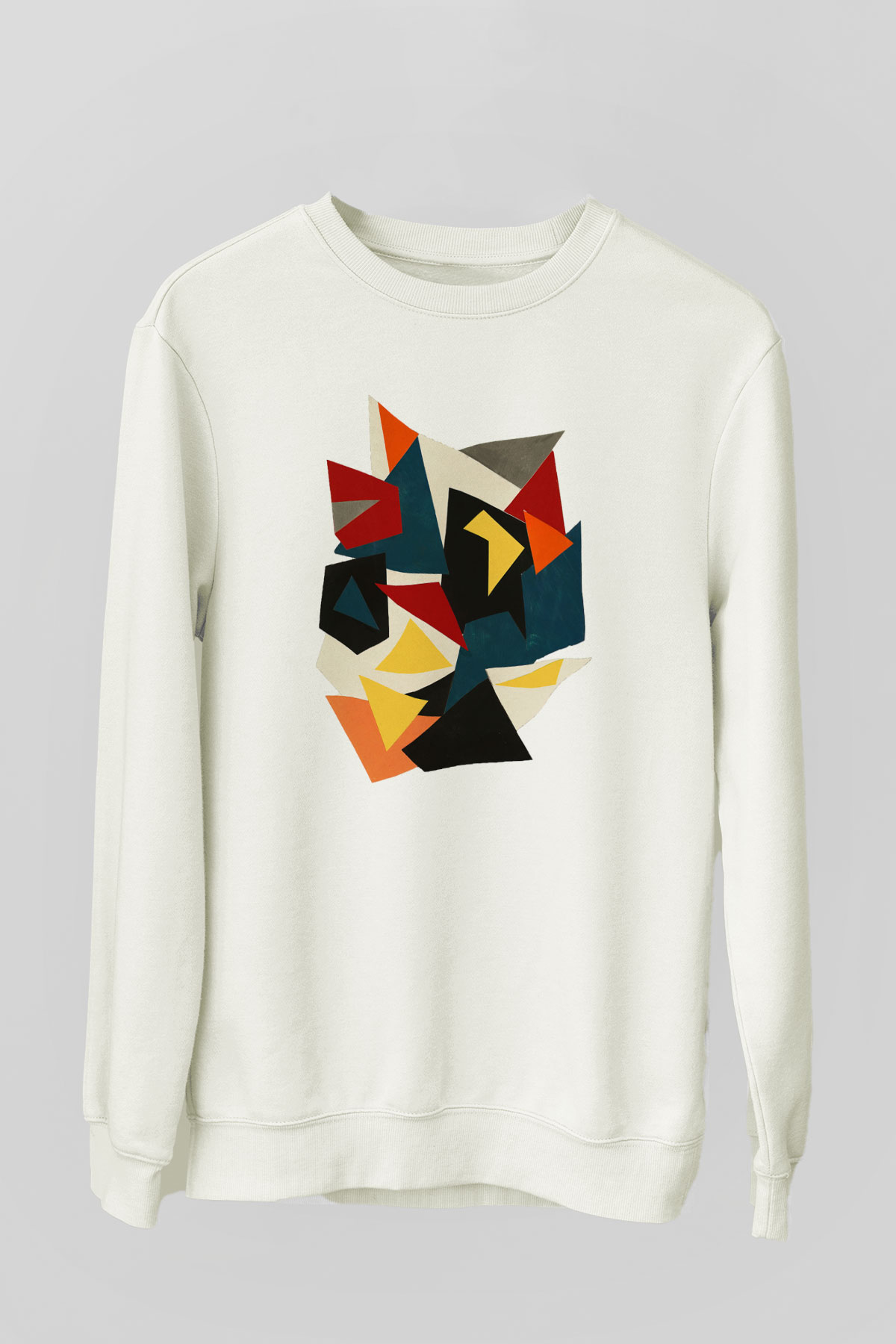 Şekil Beyaz Unisex Sweatshirt