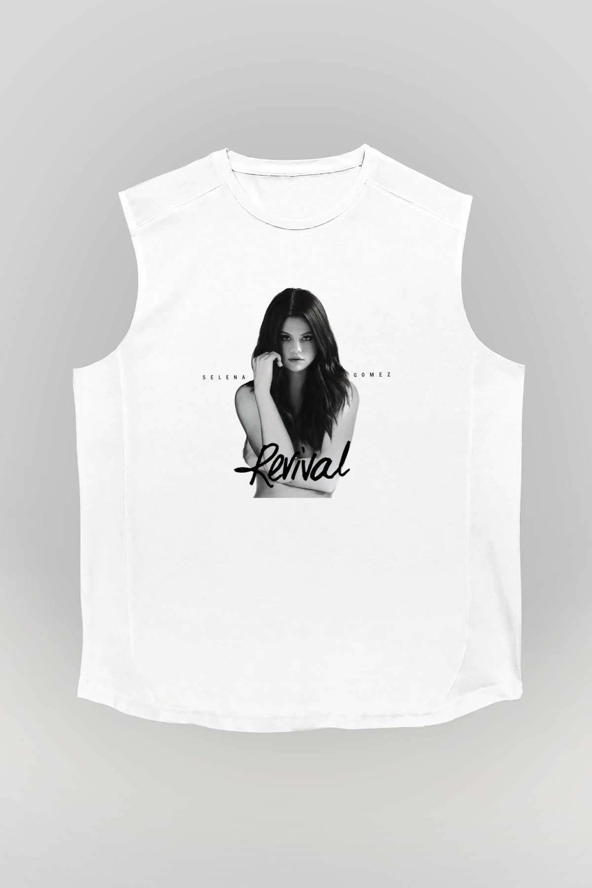 Selena Gomez Beyaz Unisex Kolsuz Tişört