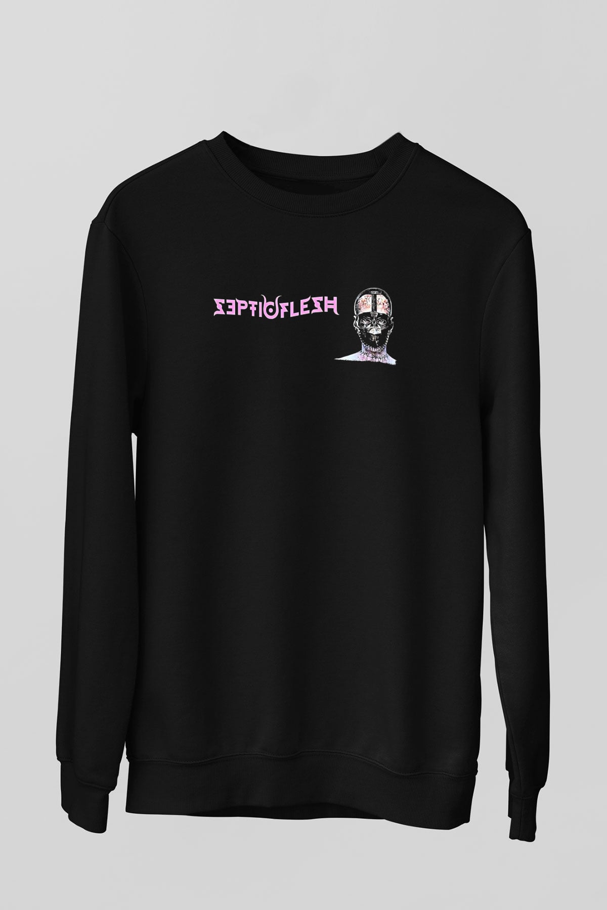 Septicflesh Baskılı Unisex Siyah Sweatshirt