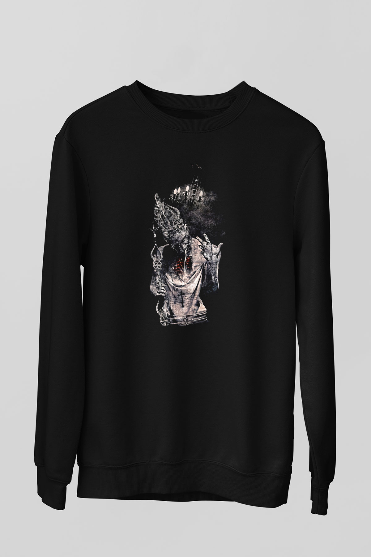 Septicflesh Baskılı Unisex Siyah Sweatshirt