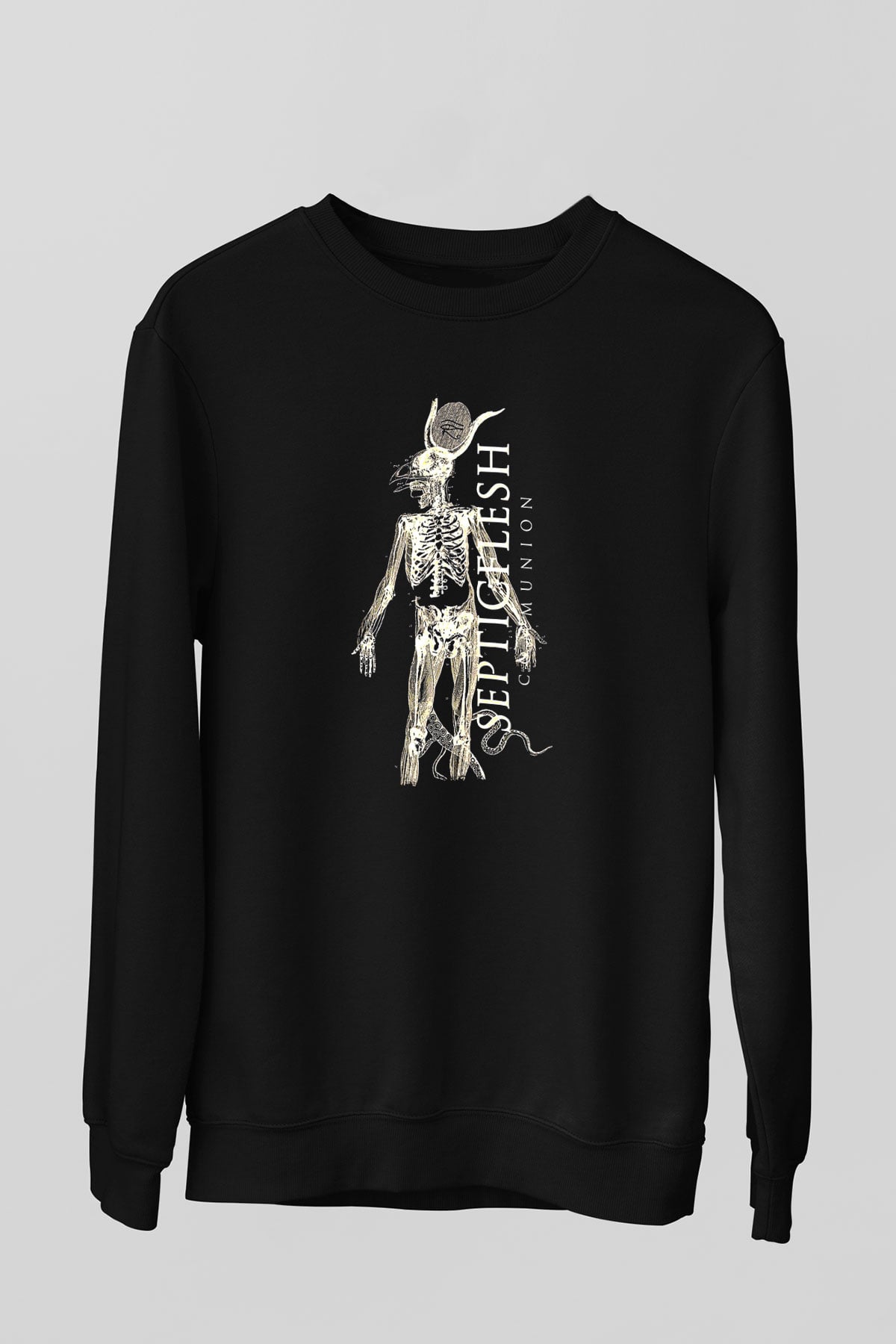 Septicflesh Baskılı Unisex Siyah Sweatshirt