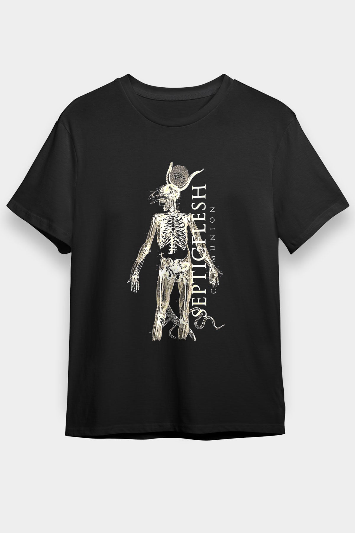 Septicflesh Baskılı Unisex Siyah Tişört - Tshirt