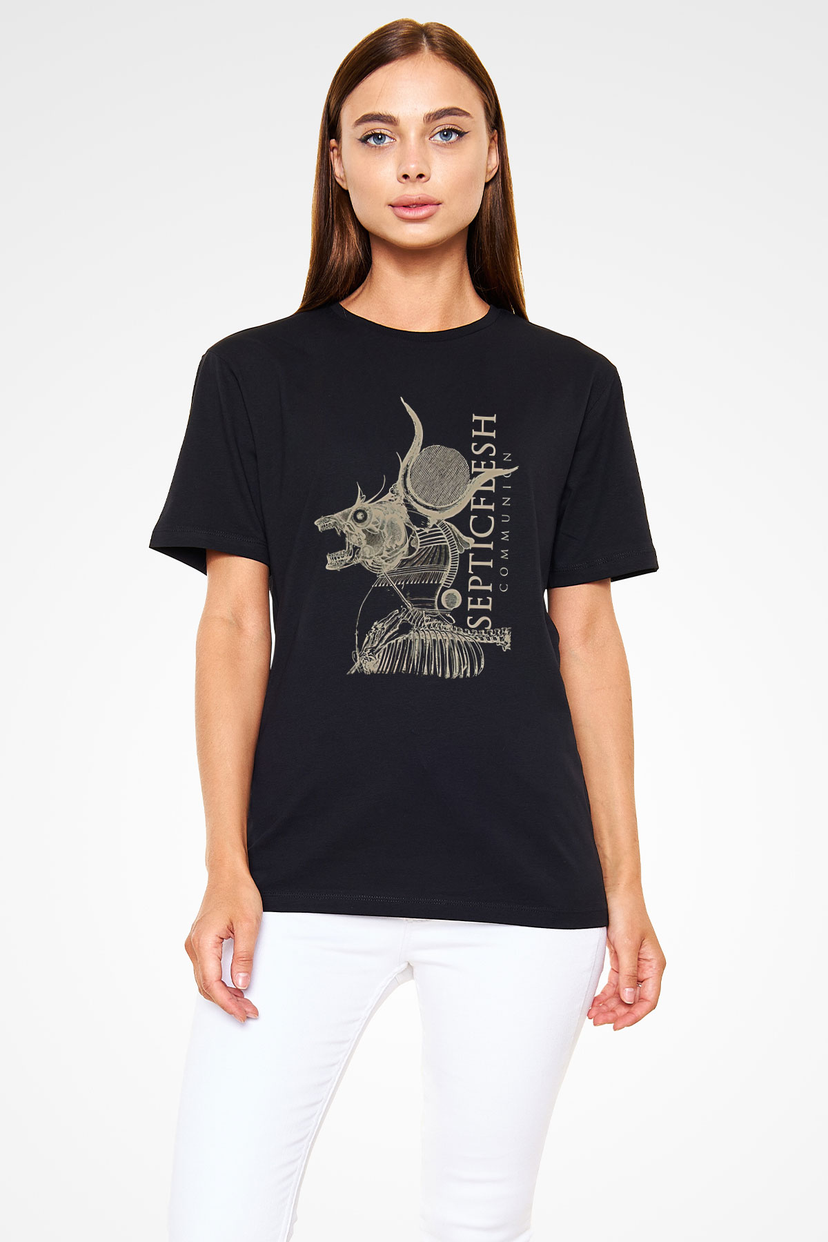 Septicflesh Baskılı Unisex Siyah Tişört - Tshirt