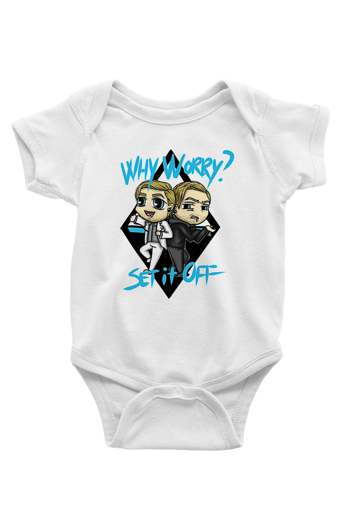 Set it off  Baskılı Beyaz Unisex Bebek Body - Zıbın