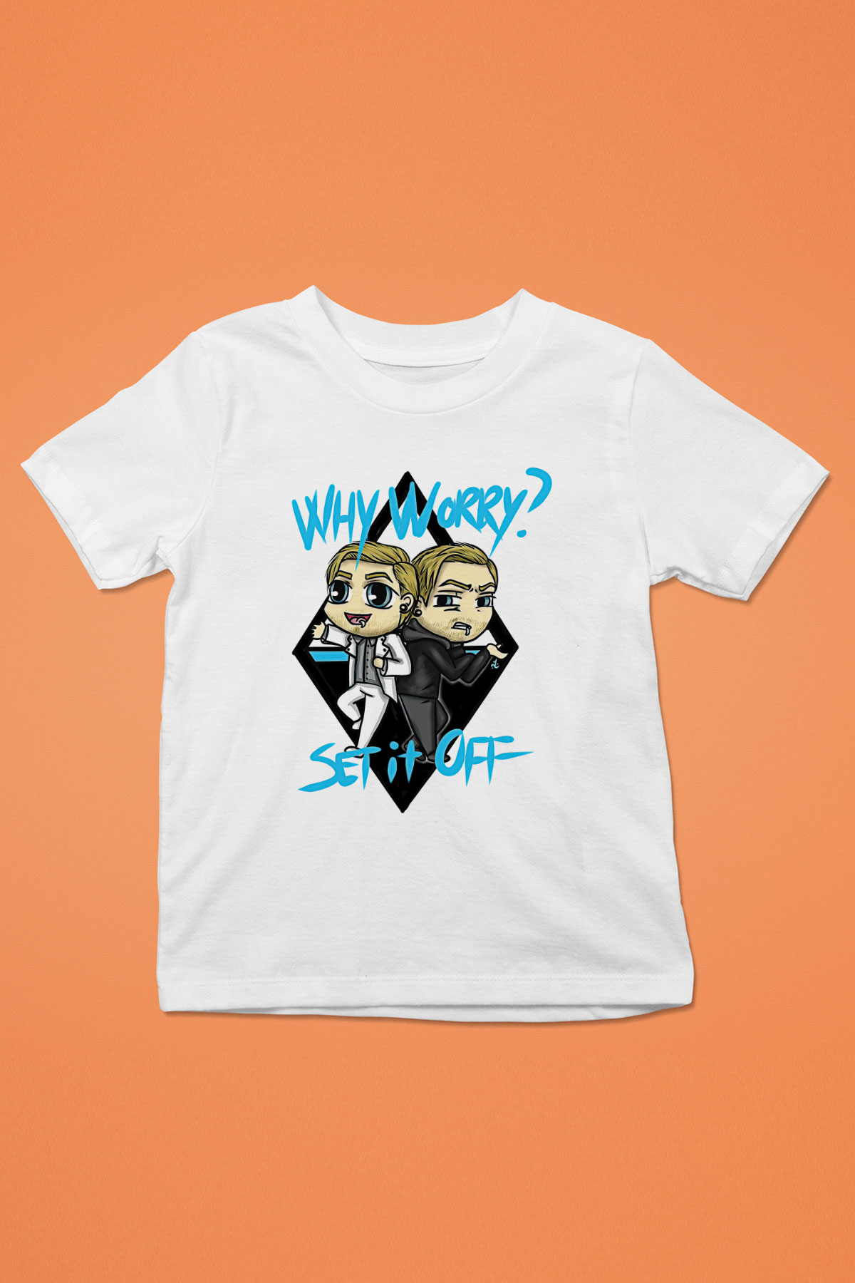 Set it off  Baskılı Beyaz Unisex Beyaz Çocuk Tişört - Tshirt