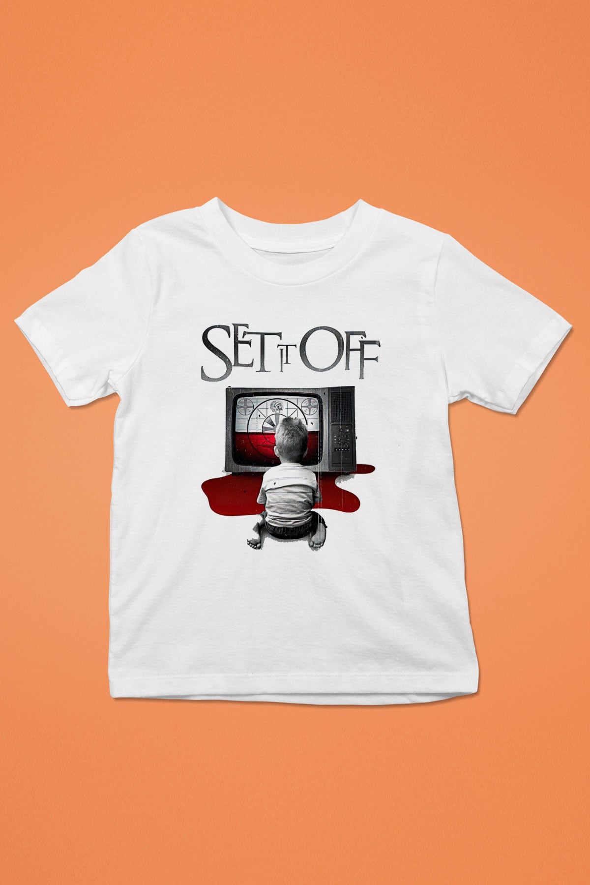 Set it off  Baskılı Beyaz Unisex Beyaz Çocuk Tişört - Tshirt