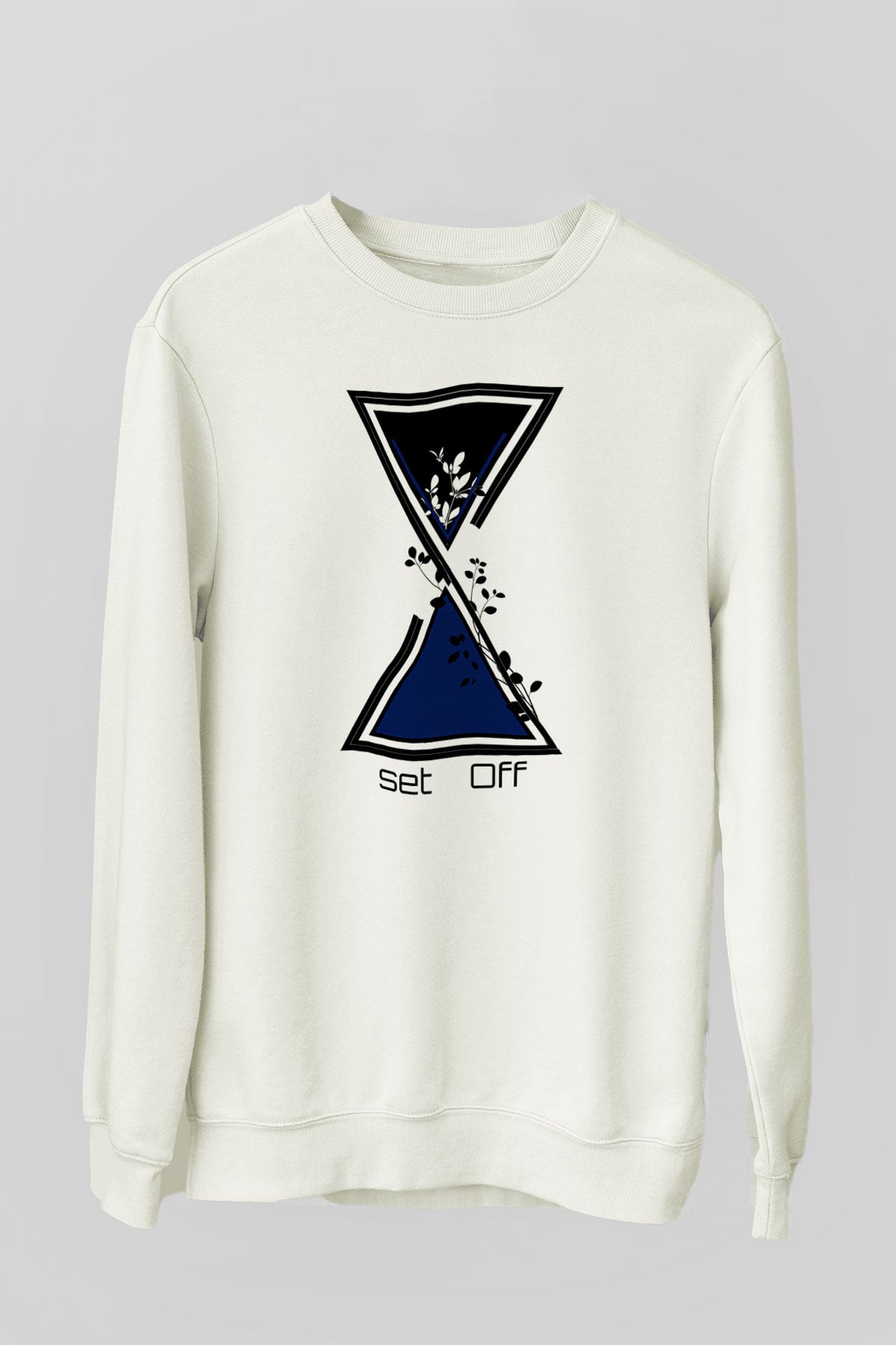 Set it off  Baskılı Beyaz Unisex Sweatshirt