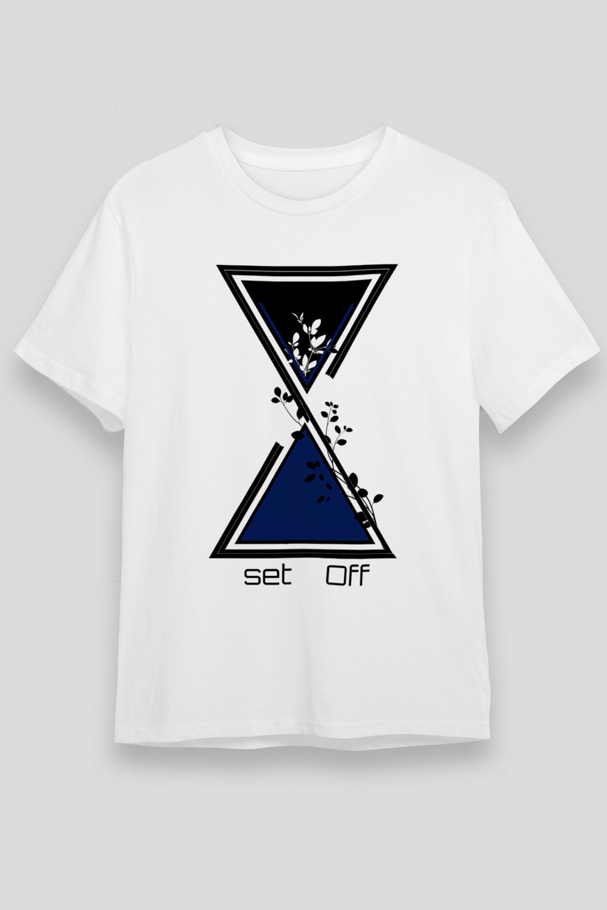 Set it off  Baskılı Unisex Beyaz Tişört - Tshirt
