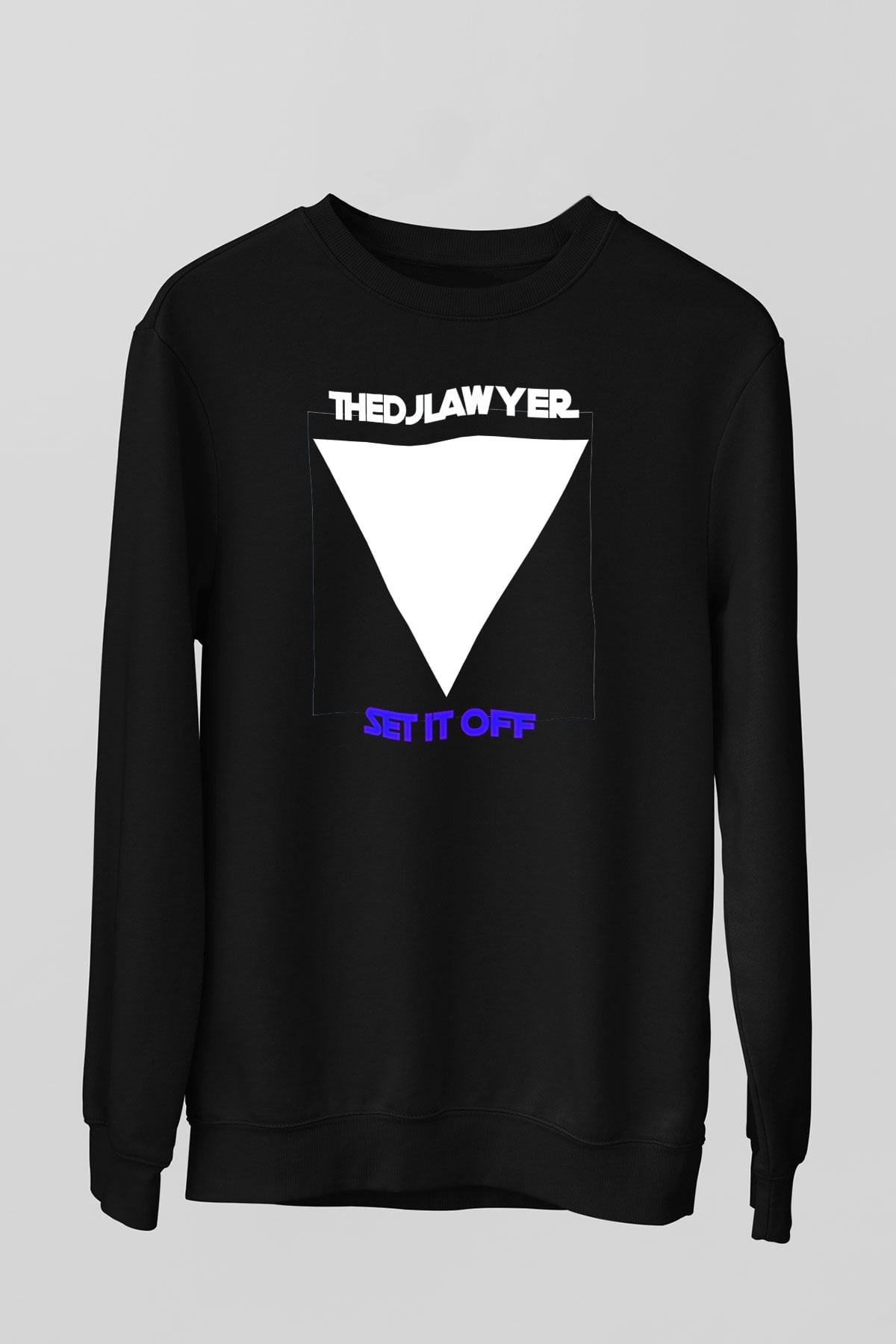 Set it off Baskılı Unisex Siyah Sweatshirt