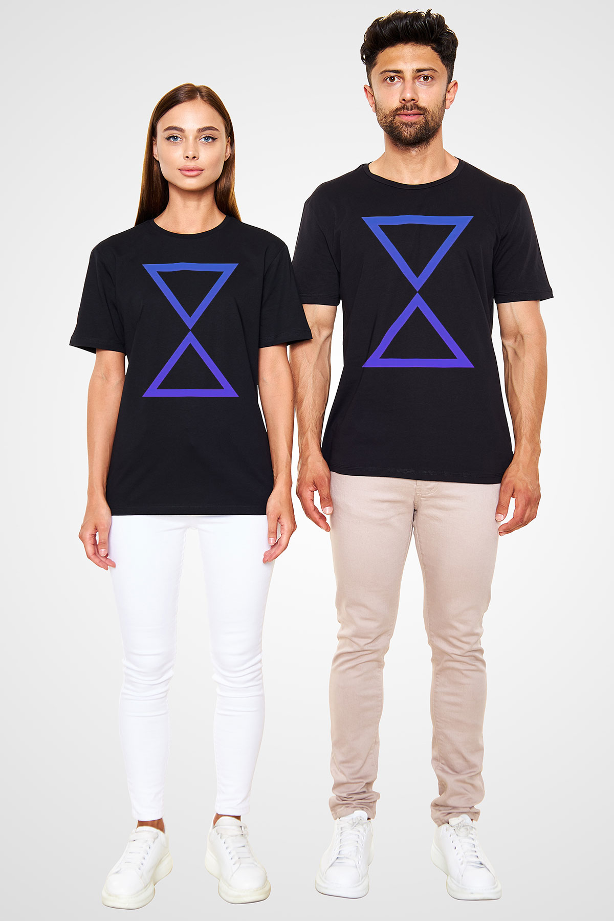 Set it off Baskılı Unisex Siyah Tişört - Tshirt