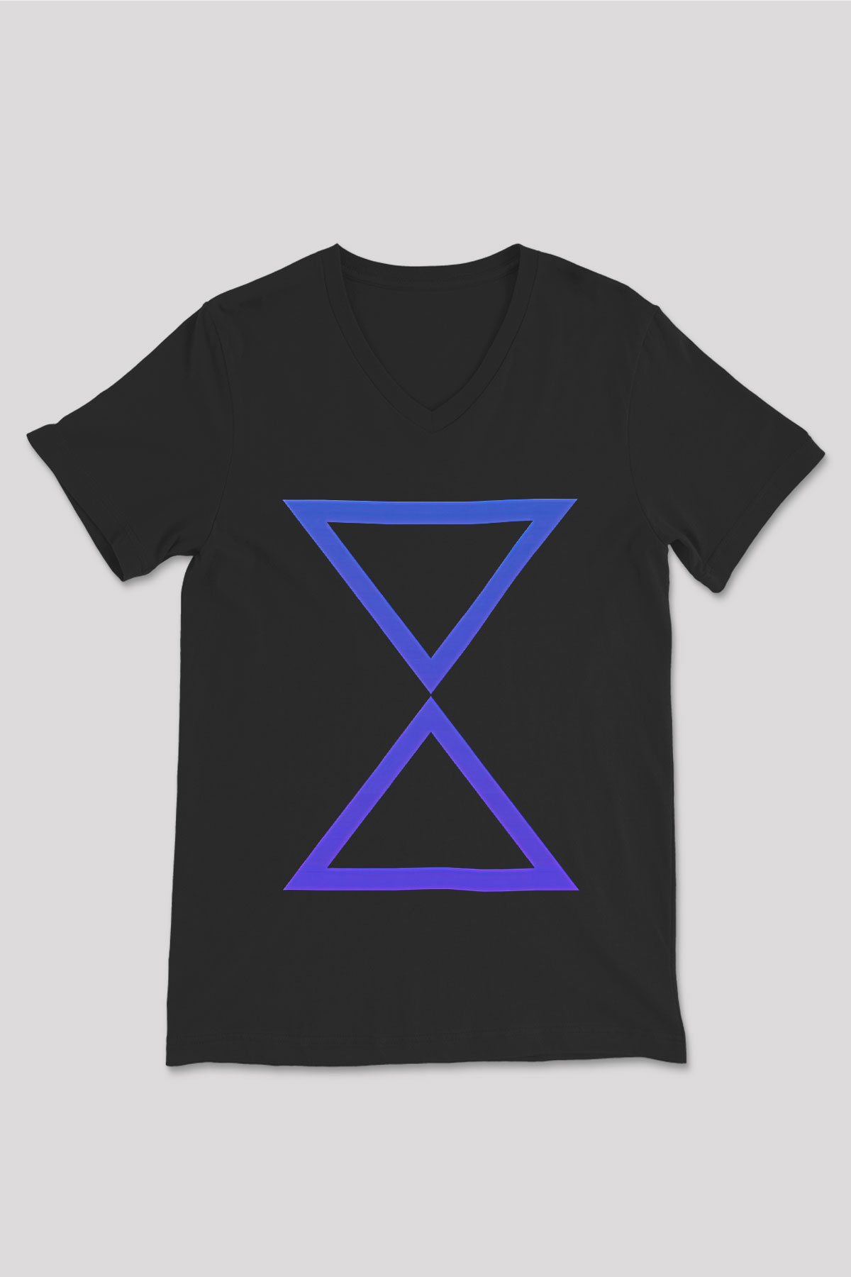 Set it off Baskılı Unisex Siyah V Yaka Tişört - Tshirt