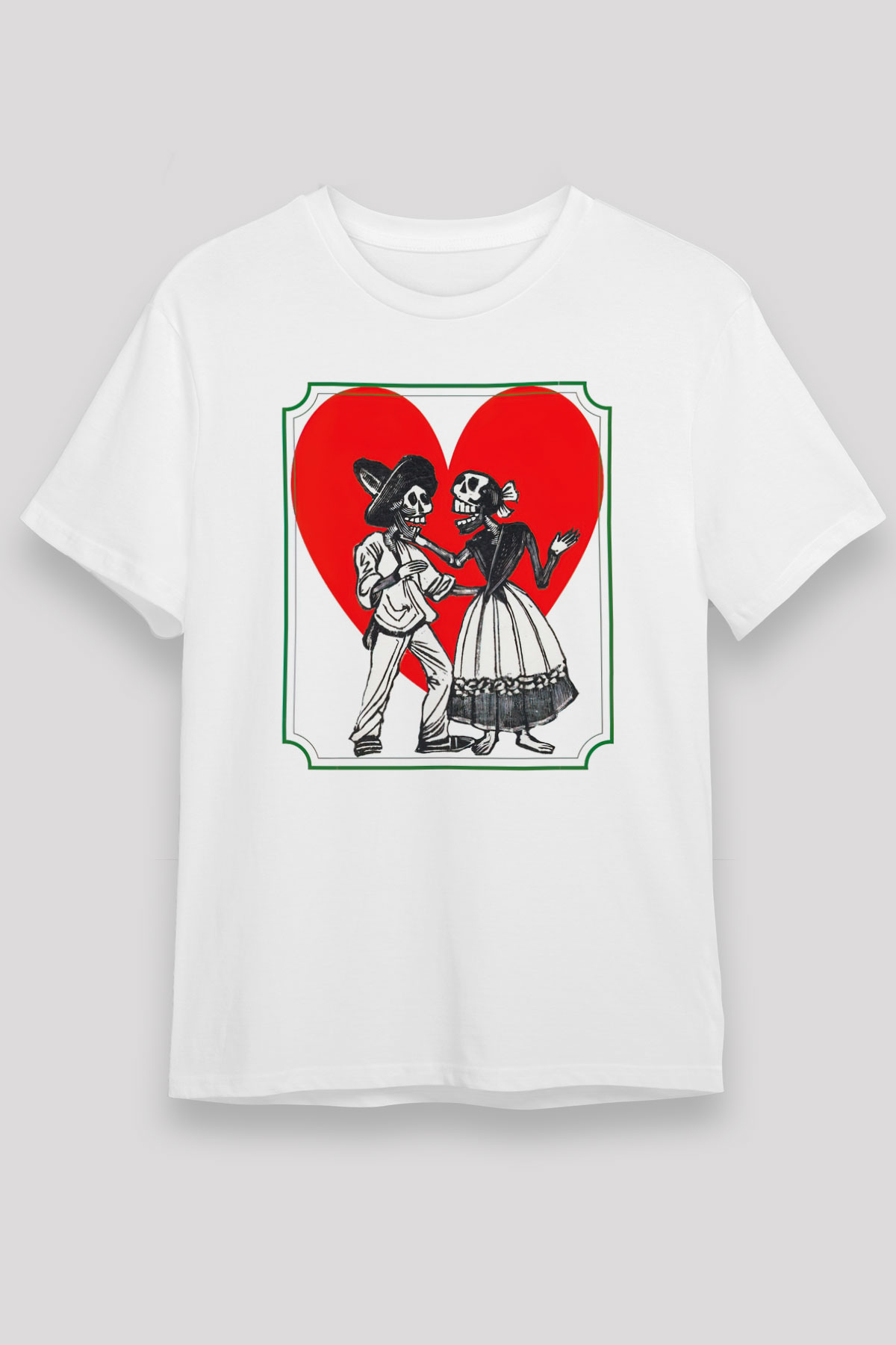 Sevgililer Günü Beyaz Unisex Tişört T-Shirt - TişörtFabrikası