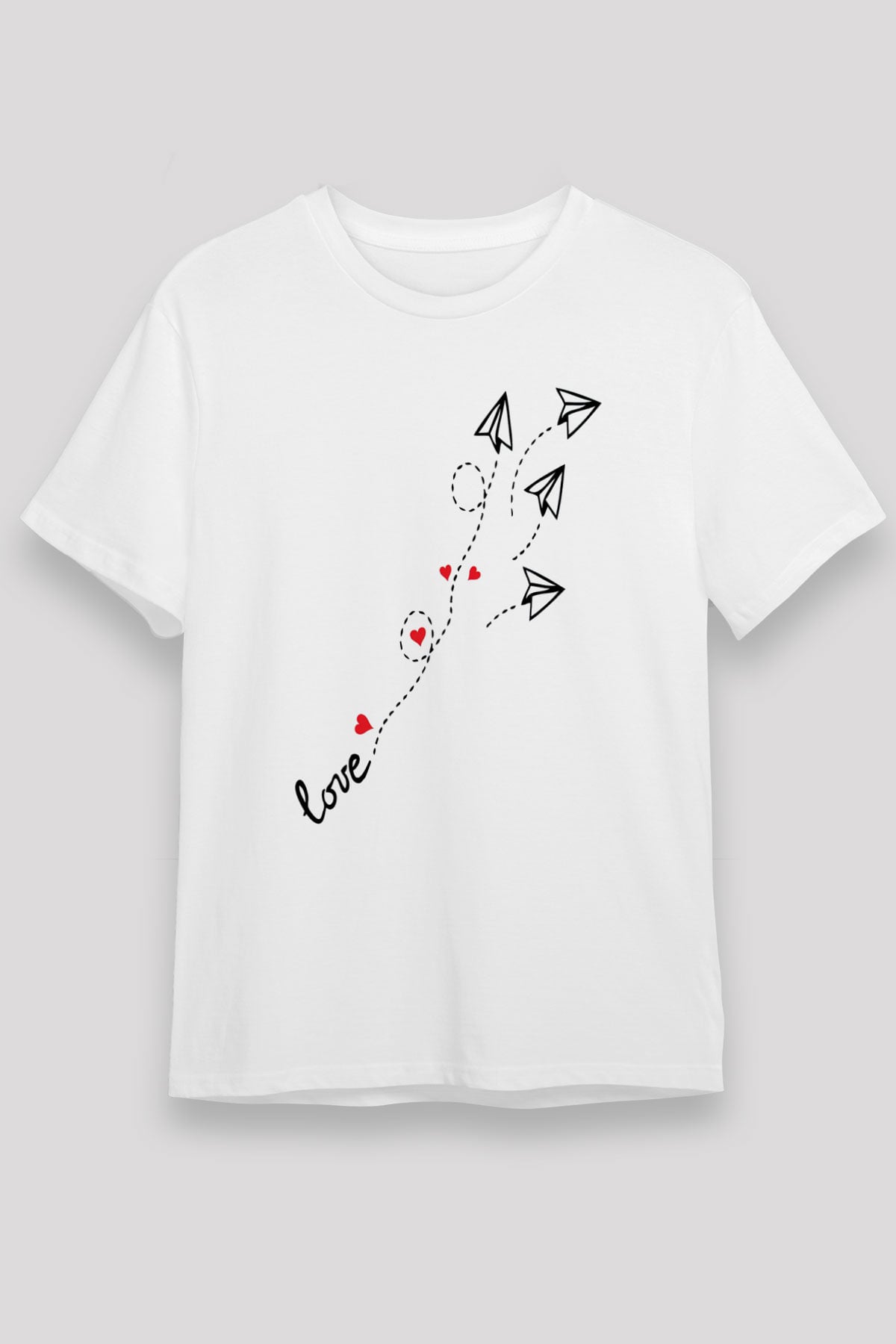Sevgililer Günü Beyaz Unisex Tişört T-Shirt - TişörtFabrikası