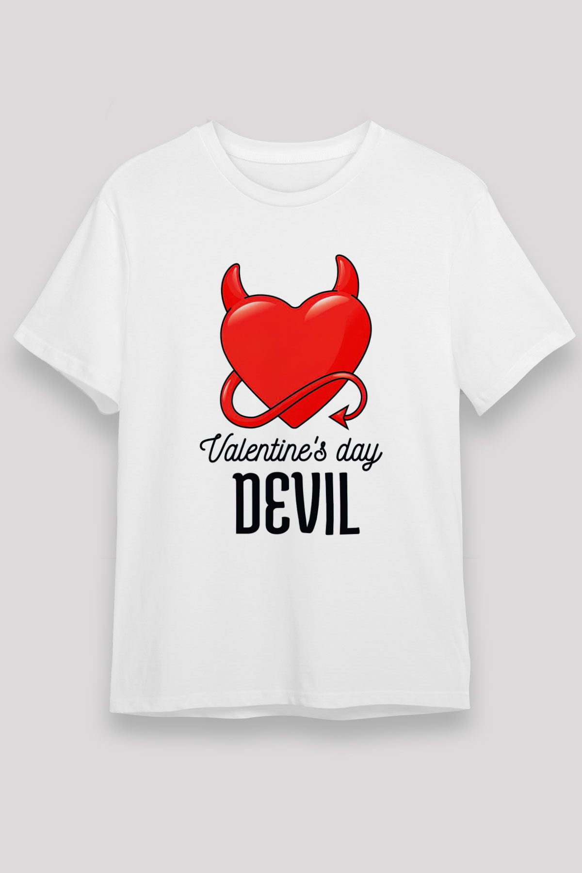Sevgililer Günü Beyaz Unisex Tişört T-Shirt - TişörtFabrikası