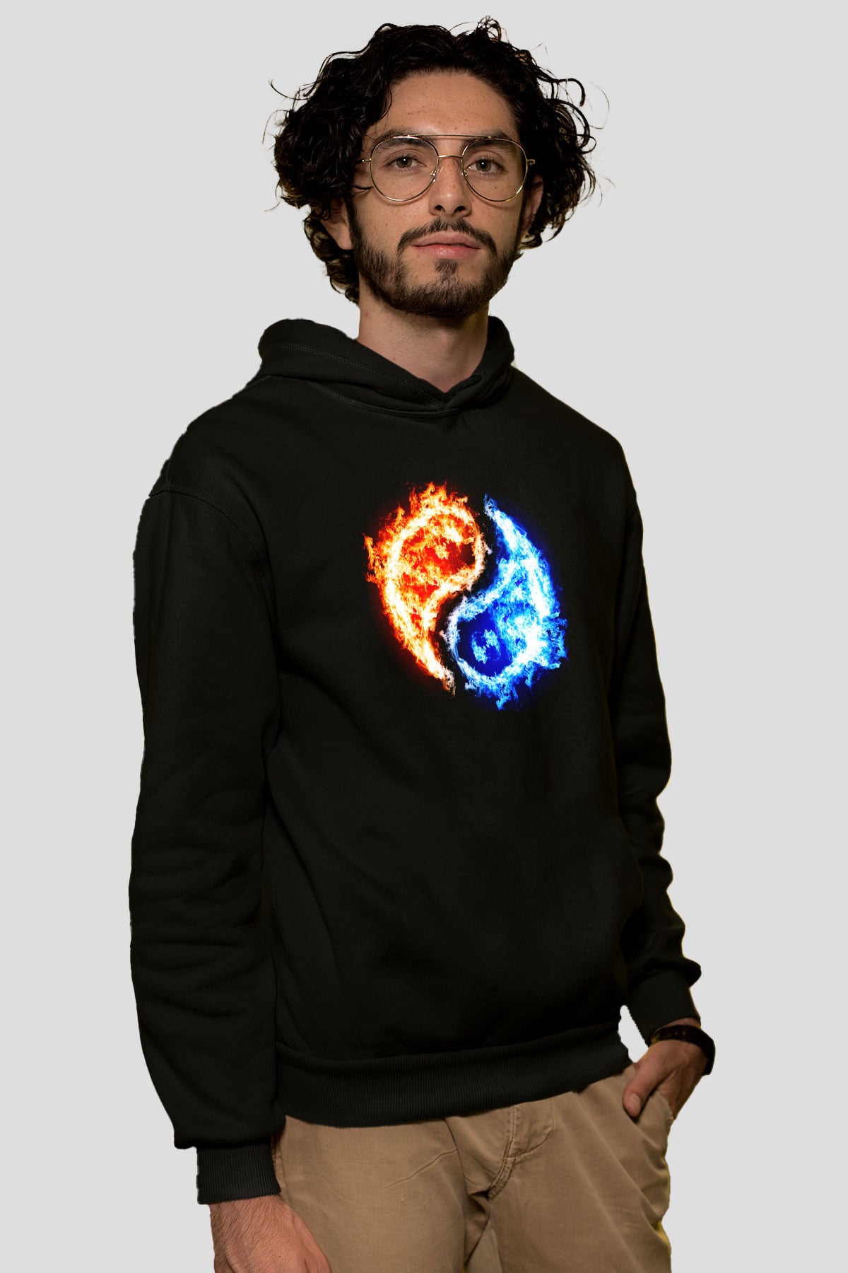 Sevgililer Günü Siyah Unisex Hoodie
