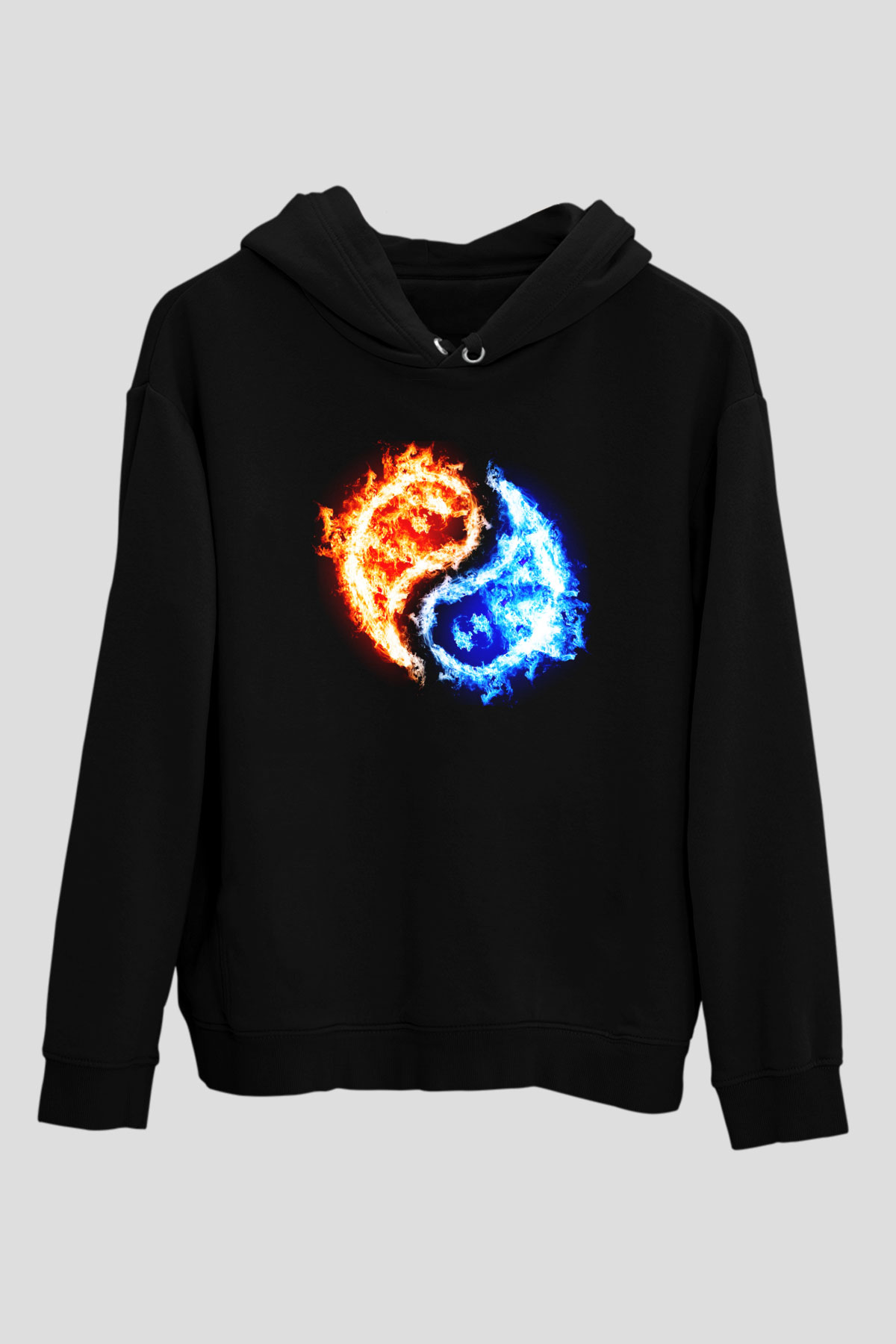 Sevgililer Günü Siyah Unisex Hoodie