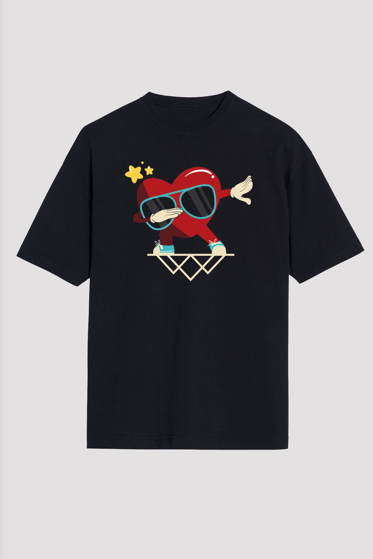 Sevgililer Günü Siyah Unisex Tişört T-Shirt - TişörtFabrikası