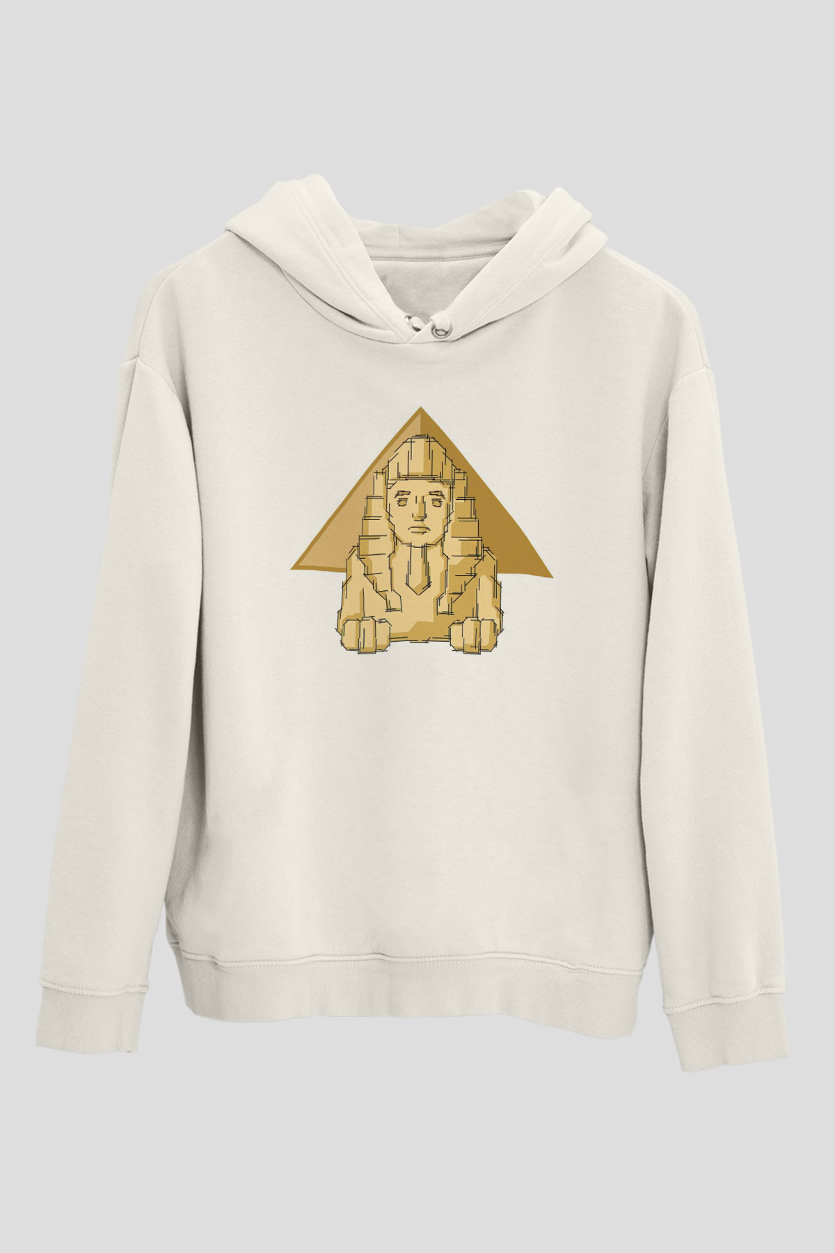 Sfenks Beyaz Unisex Hoodie
