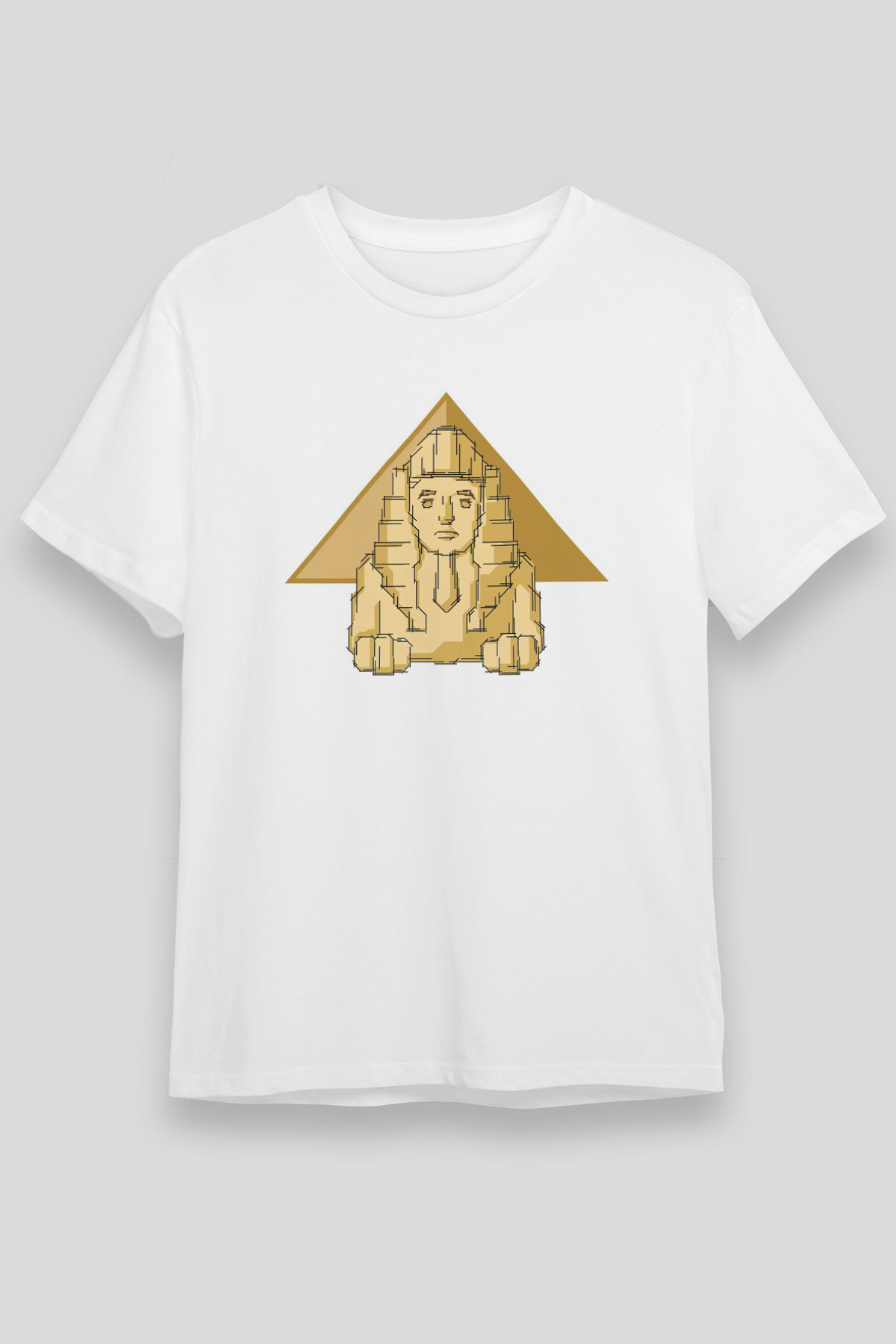 Sfenks Beyaz Unisex Tişört T-Shirt - TişörtFabrikası